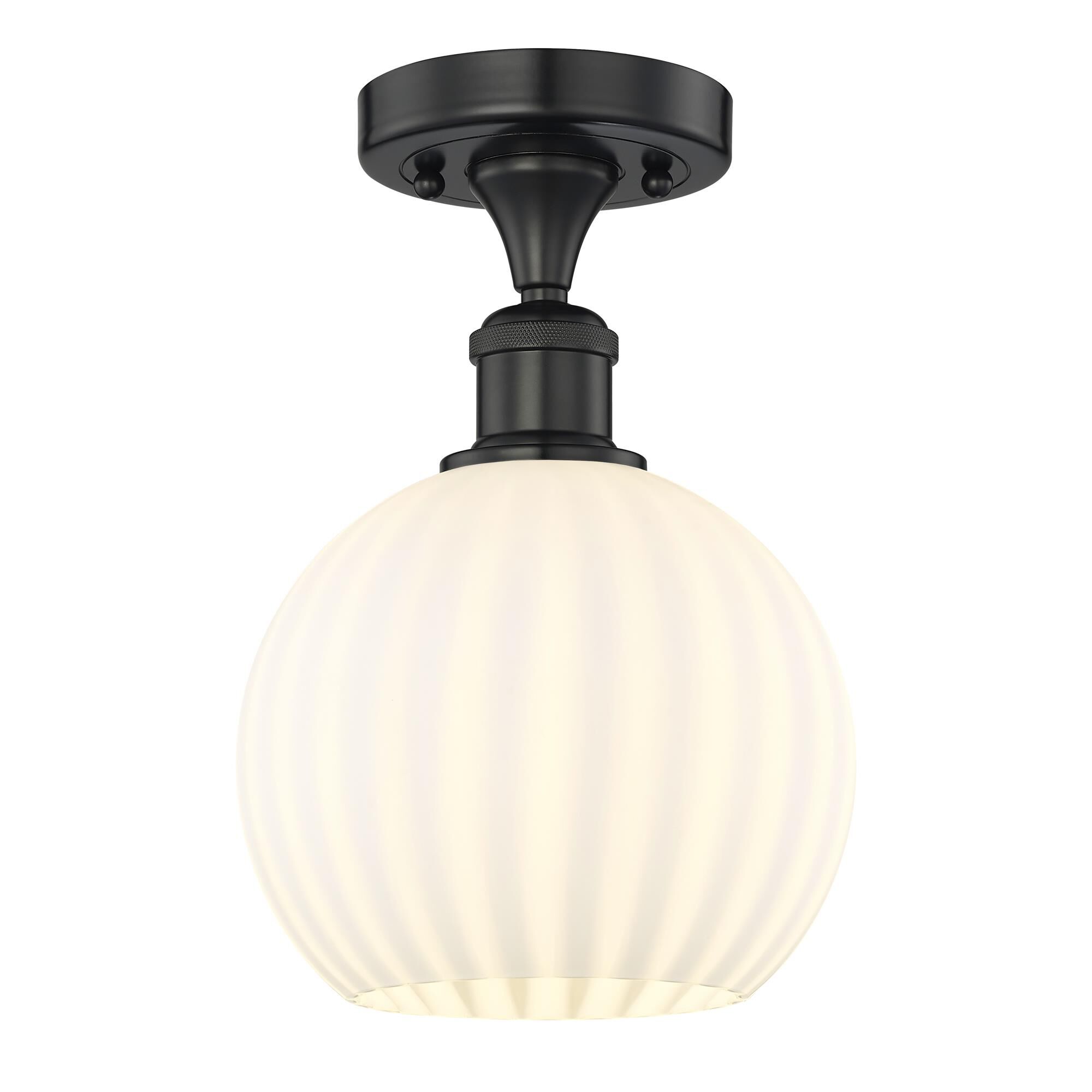 Bruno Marashlian White Venetian 8 Inch Semi Flush Mount by Innovations Lighting