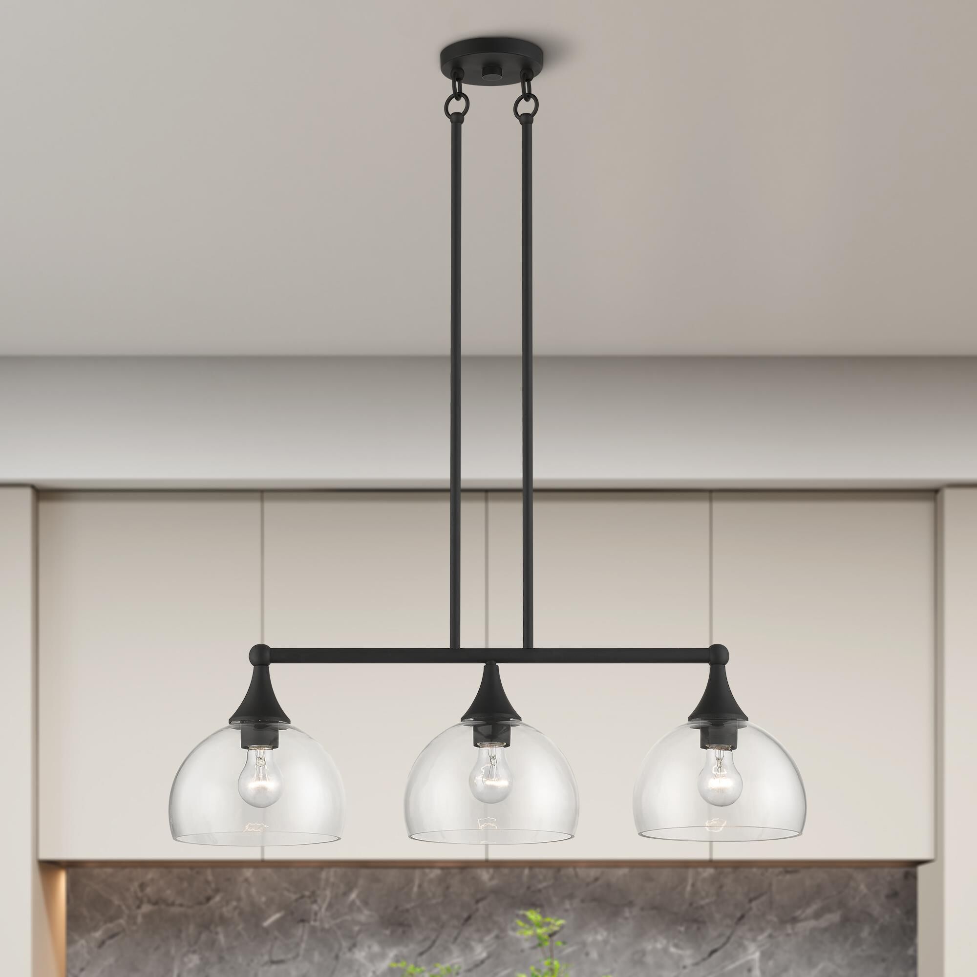 Glendon 30 Inch 3 Light Linear Suspension Light by Livex Lighting