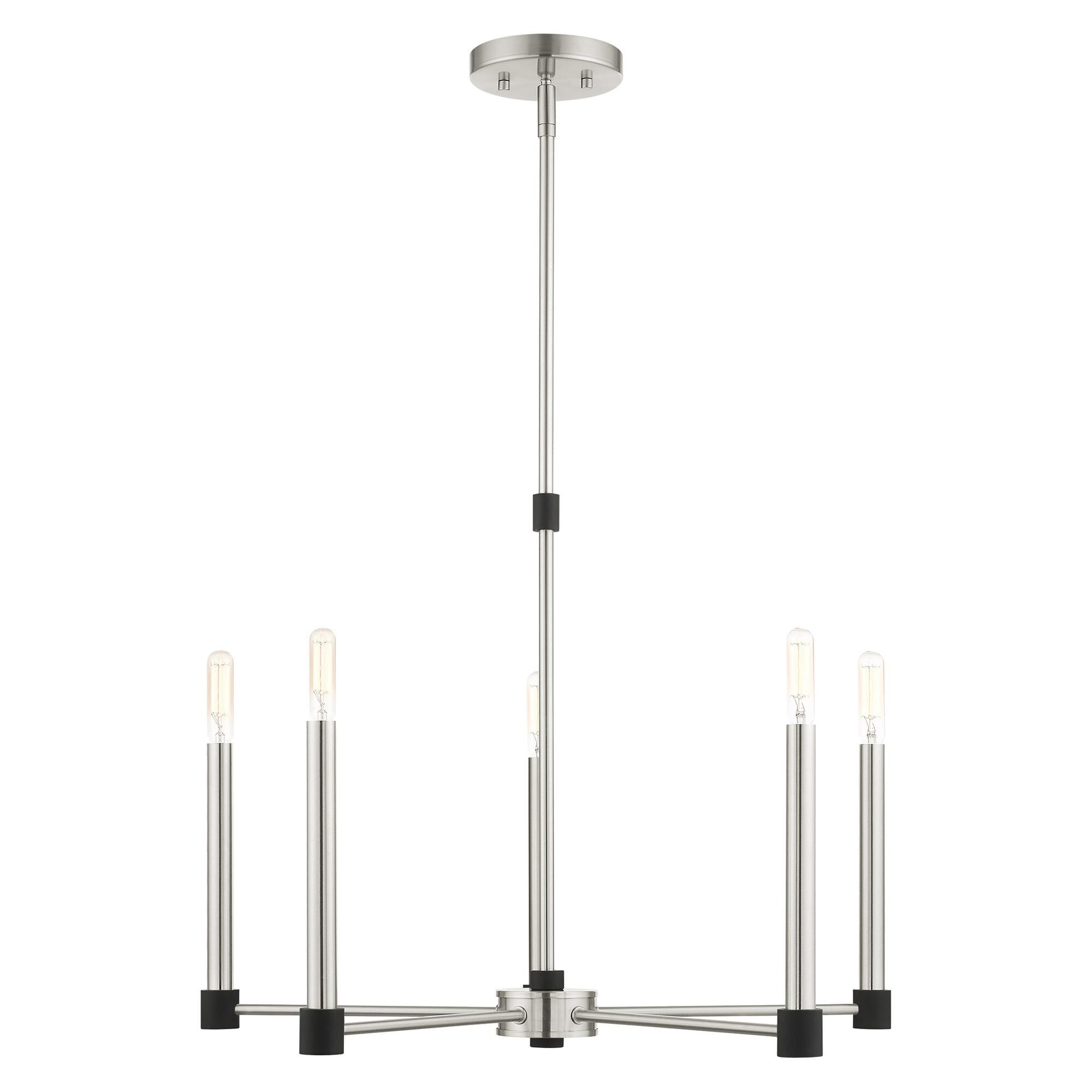 Shown in Brushed Nickel With Satin Brass Accents finish