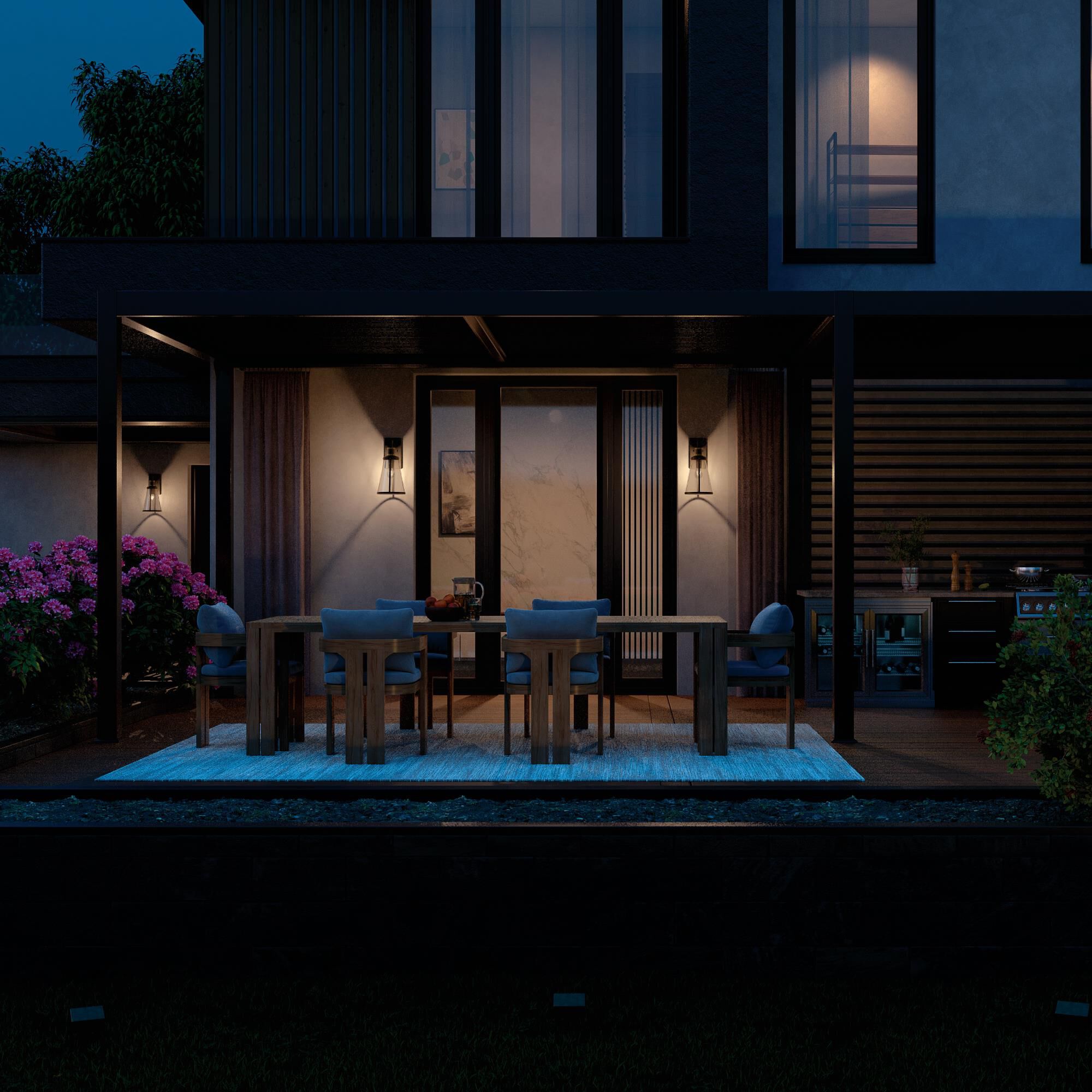 Shown in Black Textured finish and Clear glass