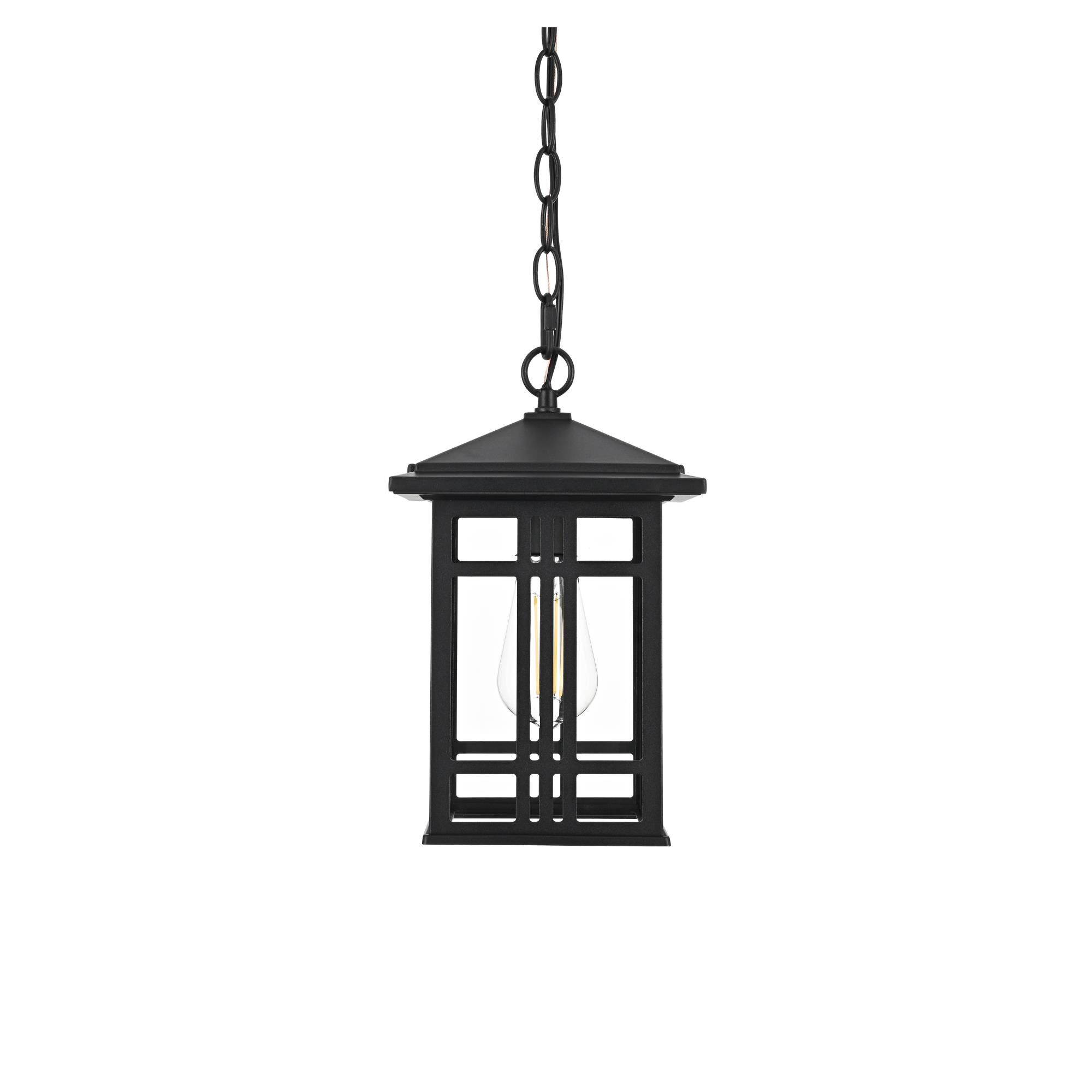 Shown in Black finish and Clear glass