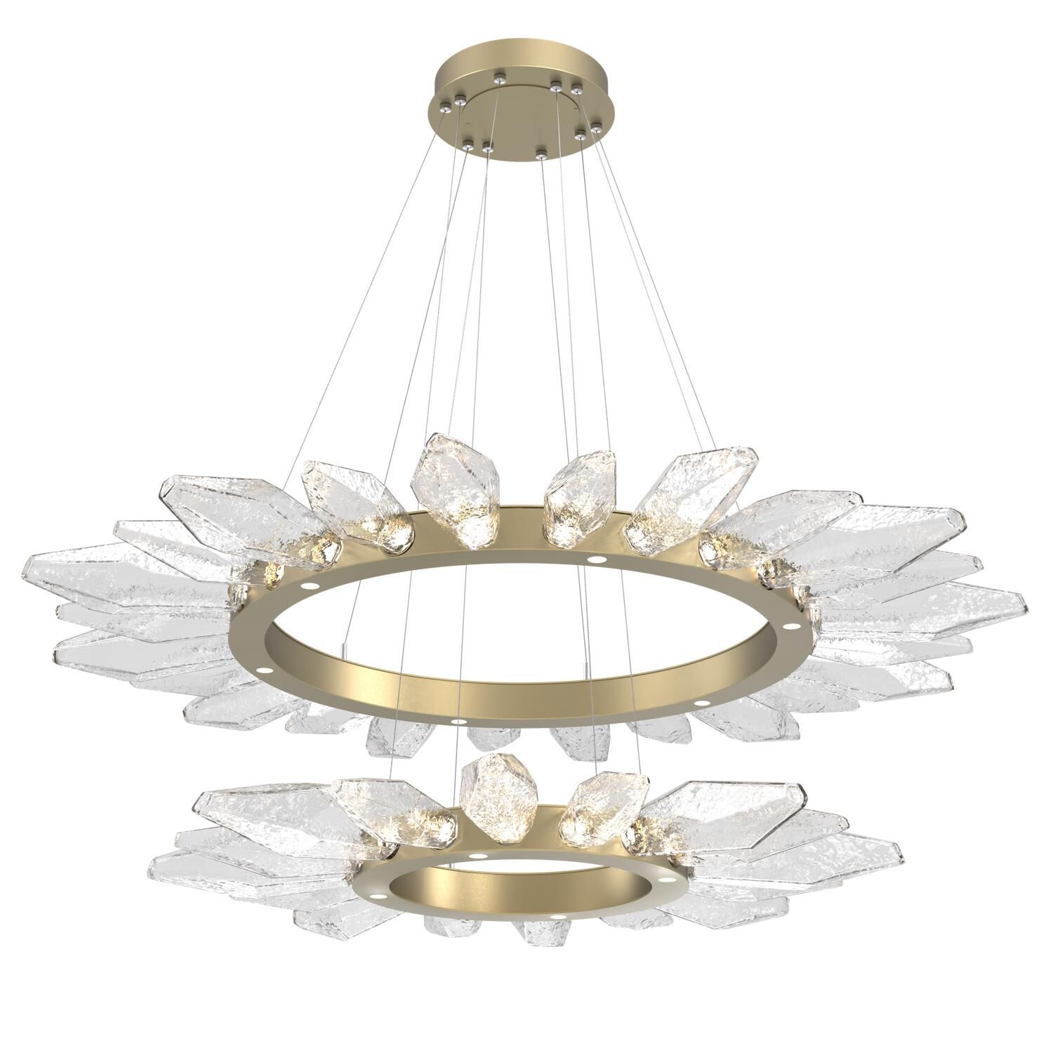 Rock Crystal 56 Inch 50 Light LED Chandelier by Hammerton Studio