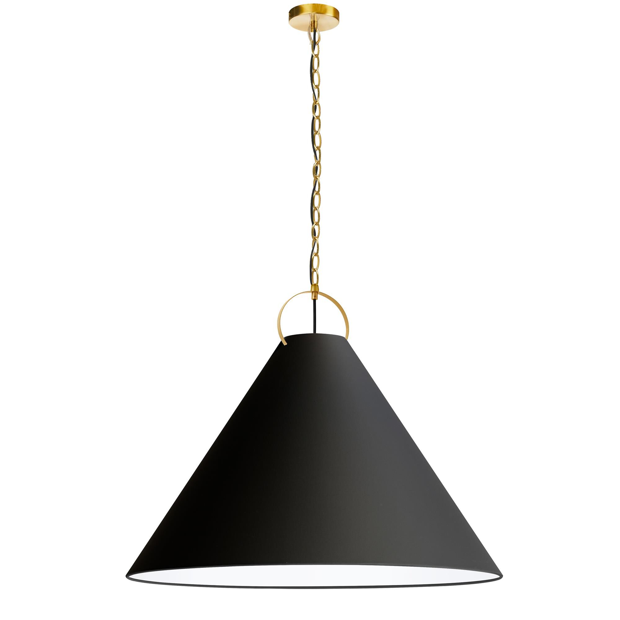 Shown in Black finish and Black shade