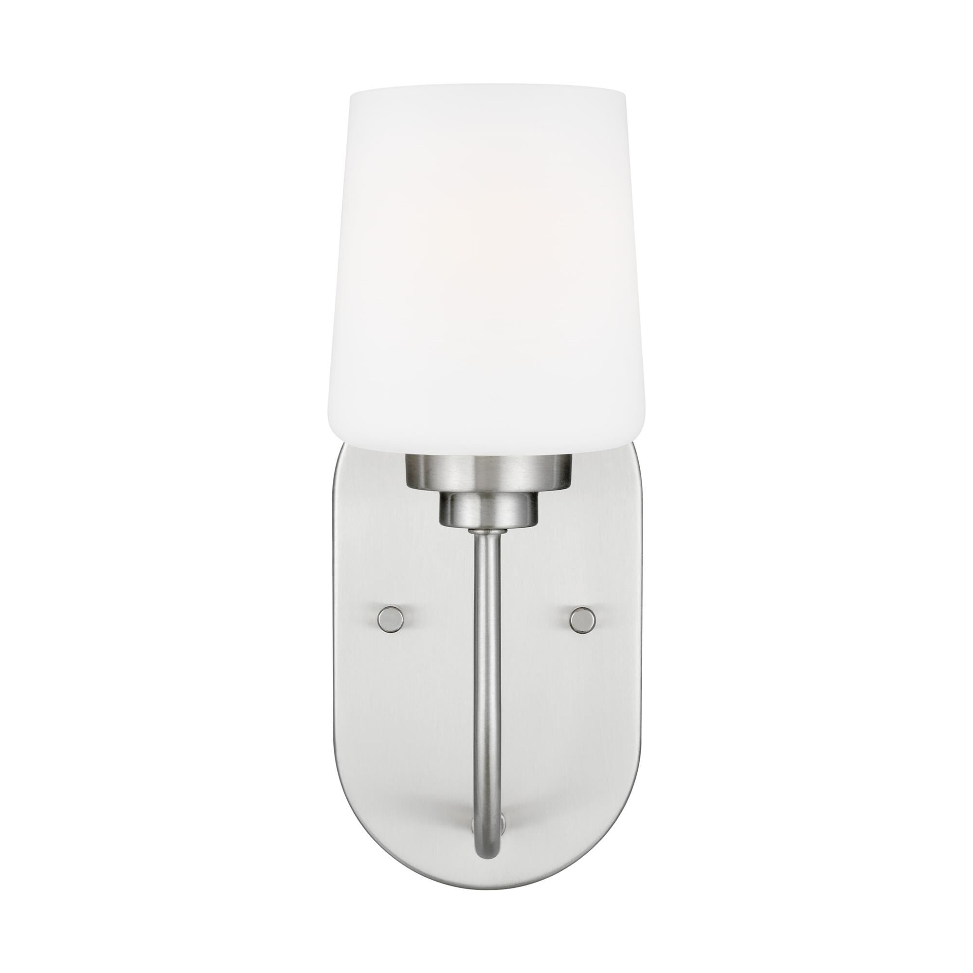 Shown in Brushed Nickel finish and Etched / White Inside glass and Etched / White Inside Glass shade