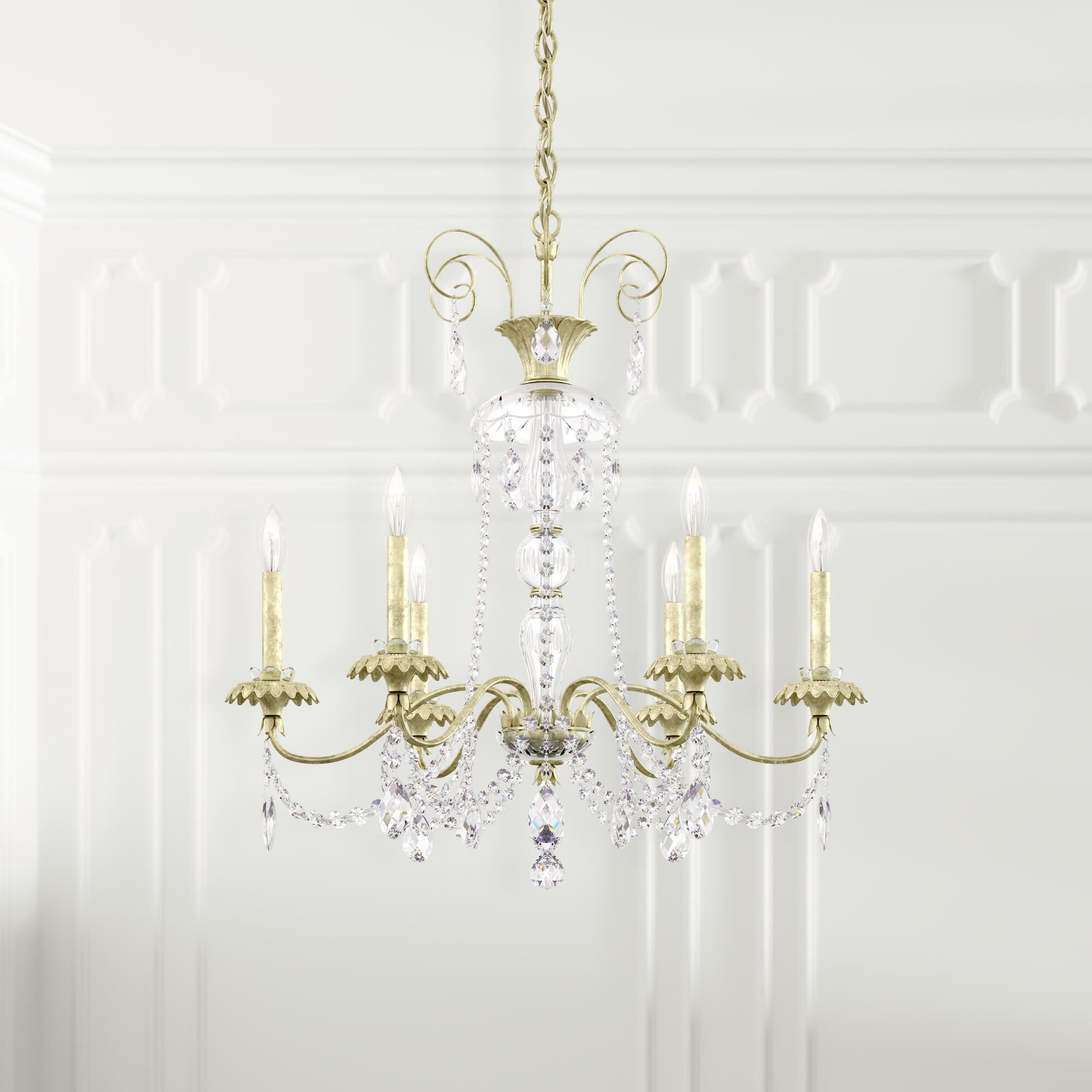 Helenia 28 Inch 6 Light Chandelier by Schonbek