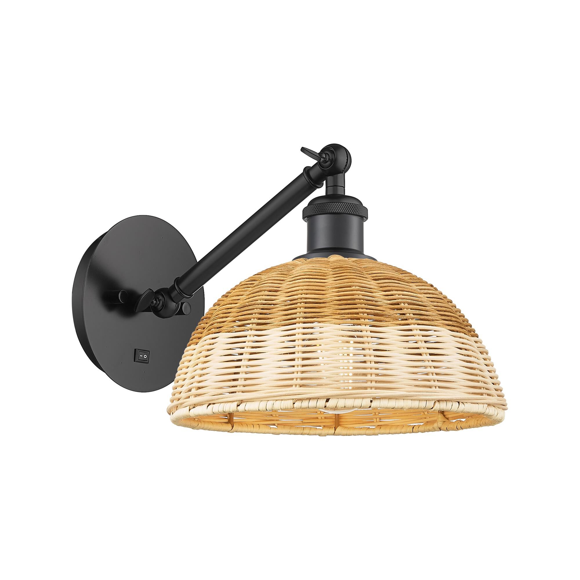 Shown in Matte Black finish and Natural shade