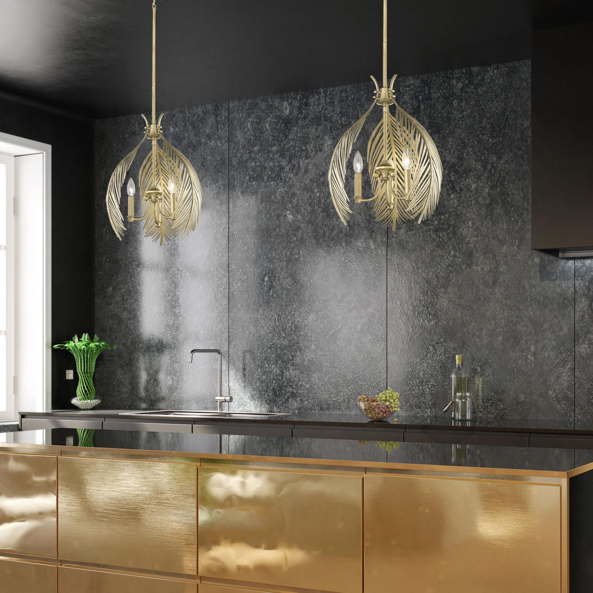 Cay Large Pendant by Golden Lighting