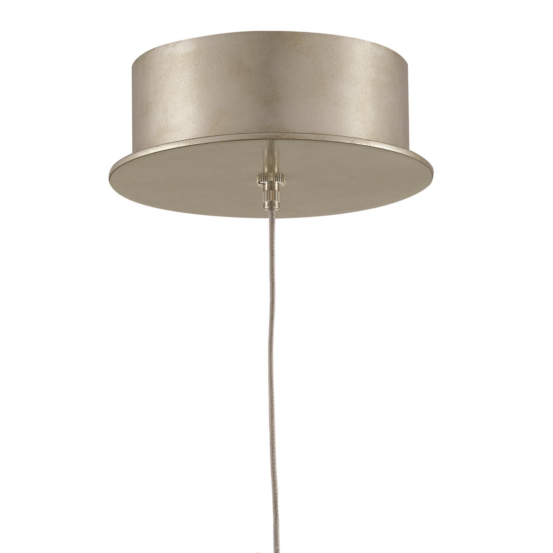 Shown in Painted Silver/Nickel finish and Metal shade