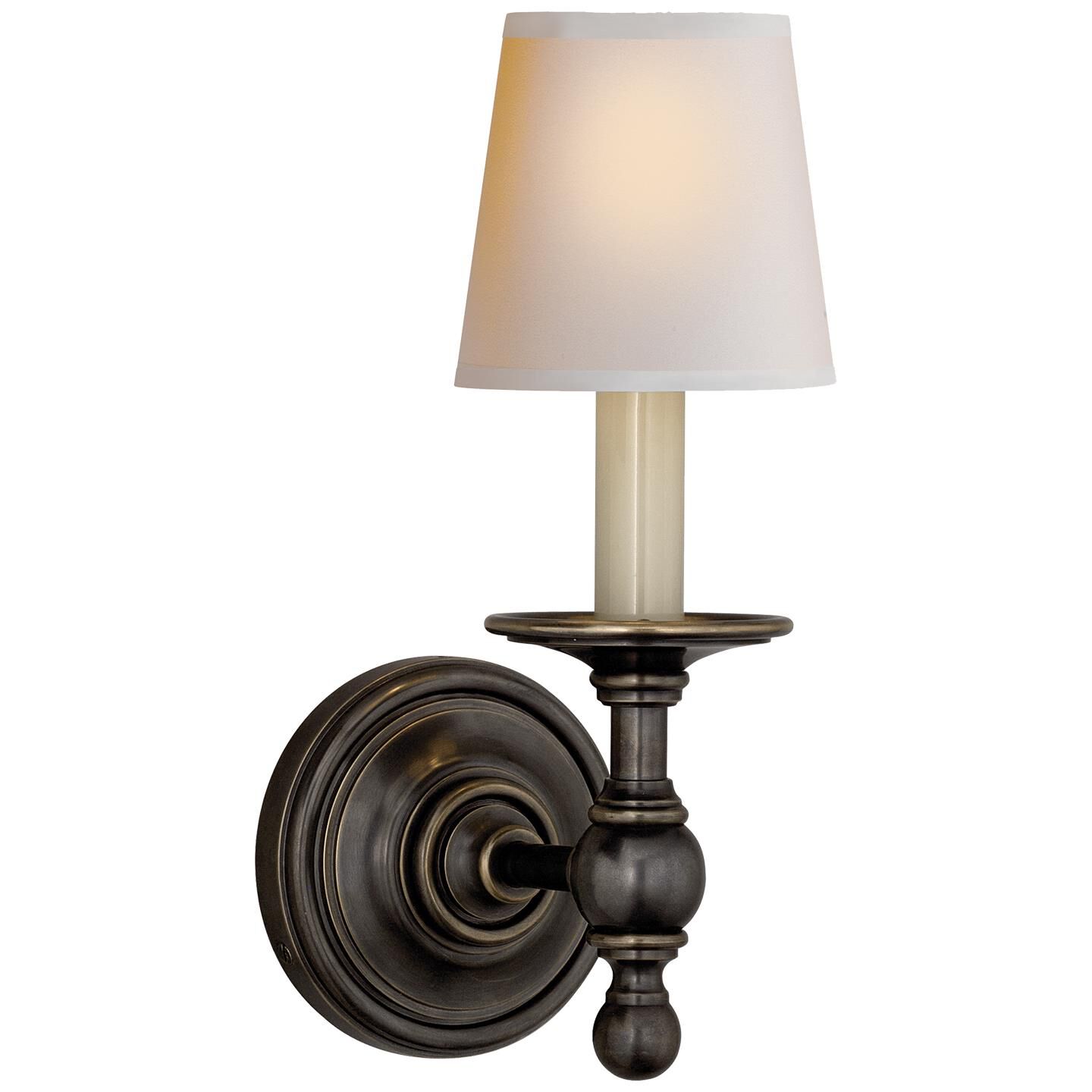 Shown in Bronze finish and Chsnp  Sold Separately shade