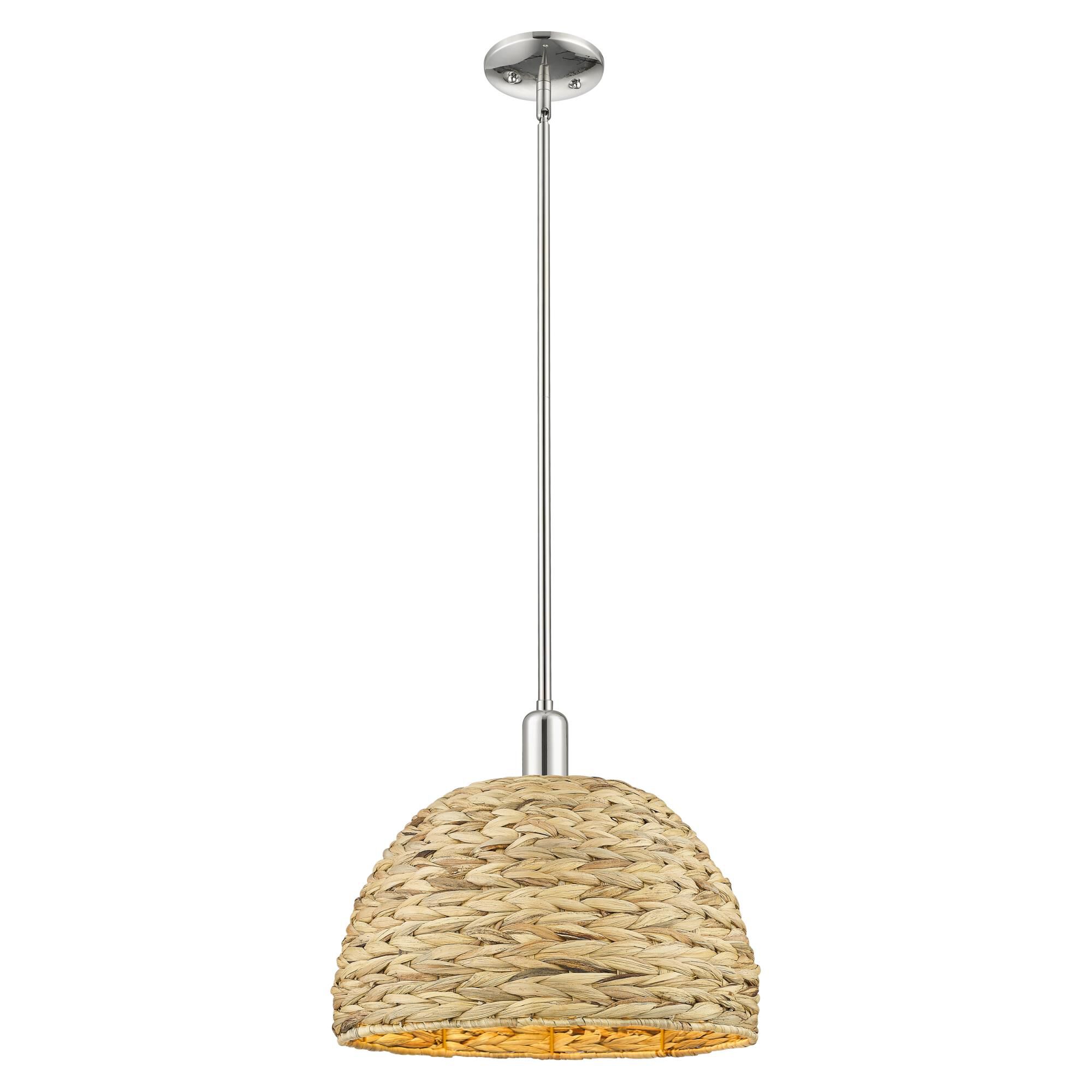 Bruno Marashlian Woven Rattan 16 Inch Large Pendant by Innovations Lighting