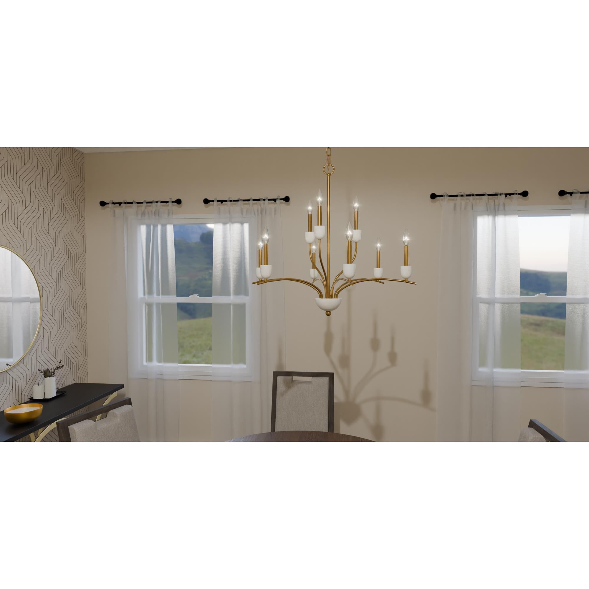 Frida 32 Inch 9 Light Chandelier by Quoizel