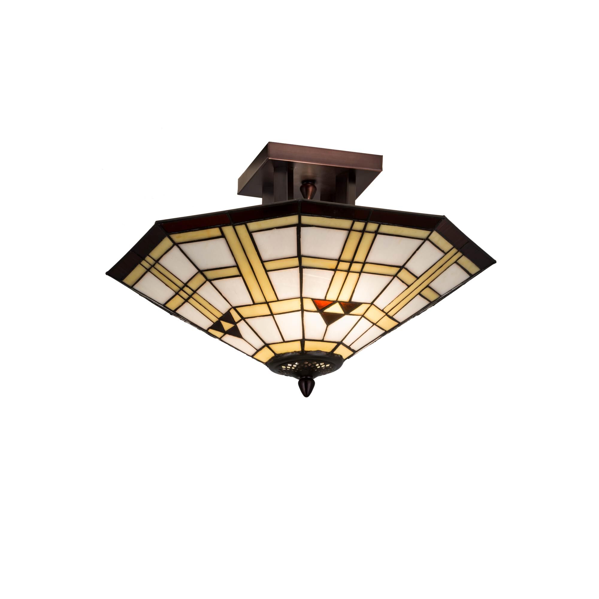 Shown in Mahogany Bronze finish and Bark Brown-Sand Beige glass