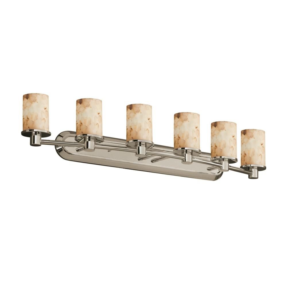 Alabaster Rocks! 43 Inch 6 Light LED Bath Vanity Light by Justice Design Group