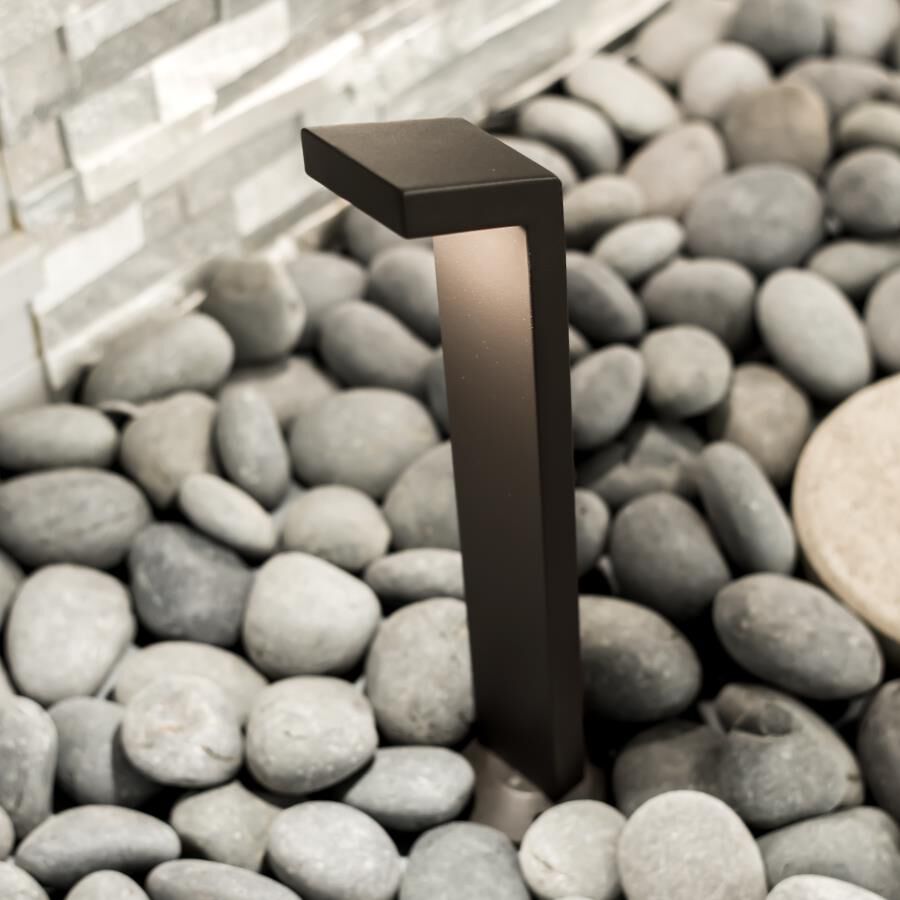 Shown in Bronze finish and Frosted glass