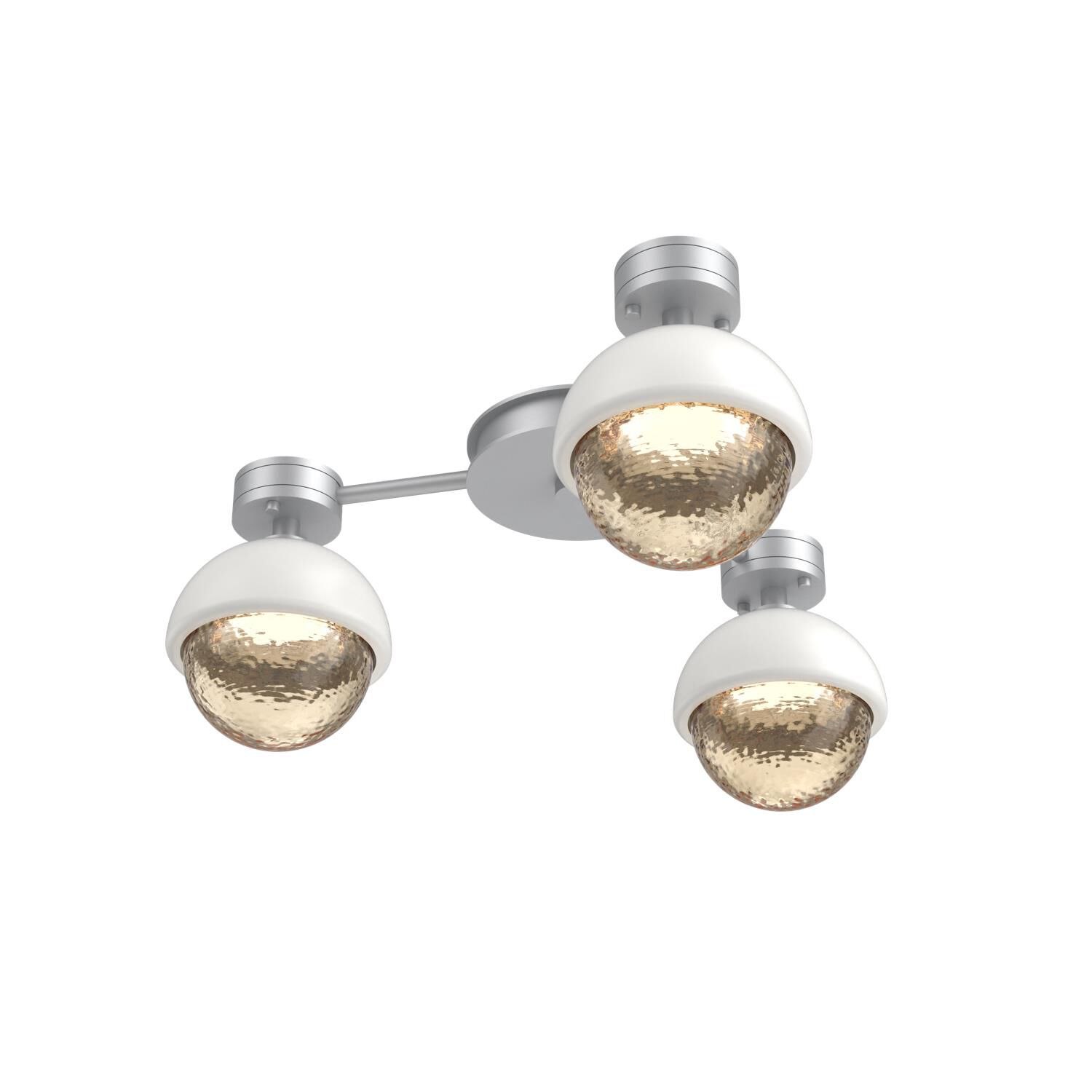 Shown in Classic Silver finish and Amber glass and Salt White accent