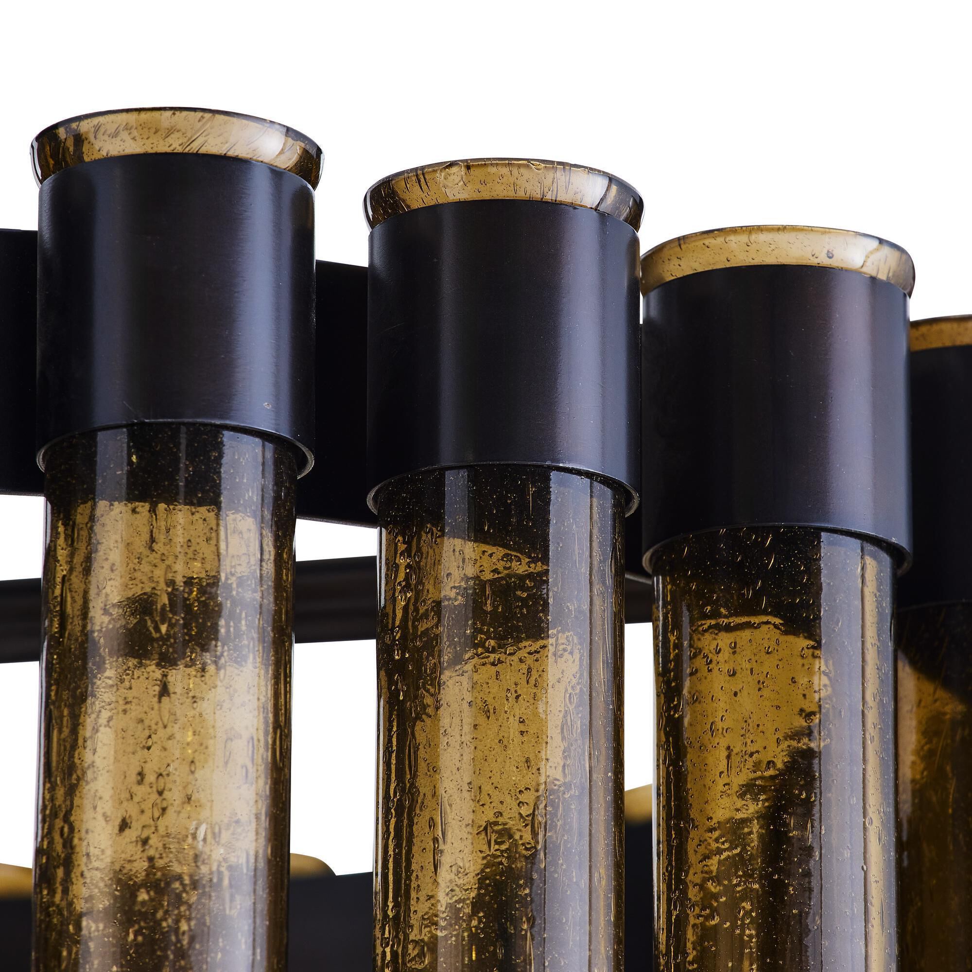 Shown in Bronze finish and Smokey Ombre glass