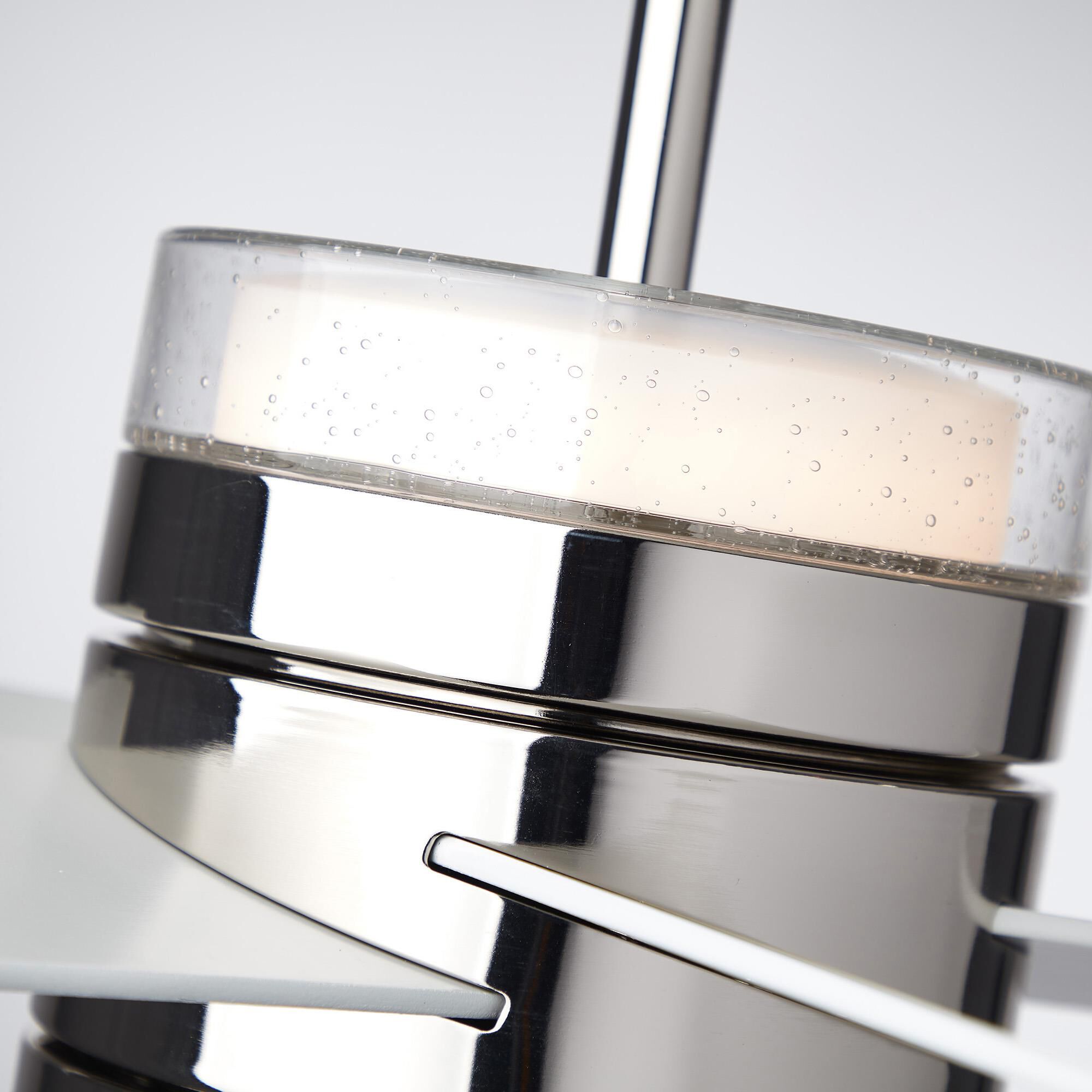 Shown in Polished Nickel finish and Opal Matte glass