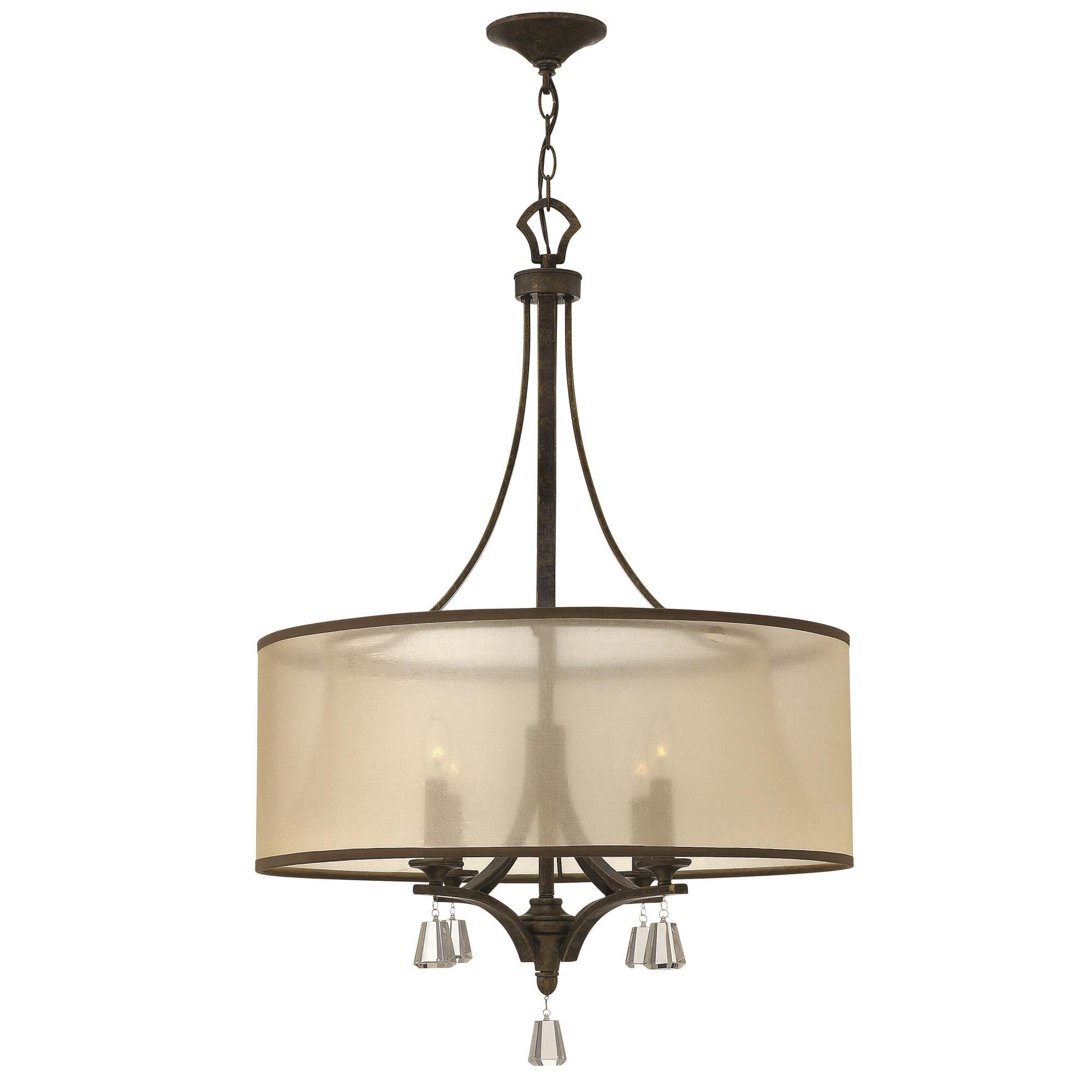 Shown in French Bronze finish and Square Crystal Accents crystal and Amber Sheer Translucent Double Hardback shade