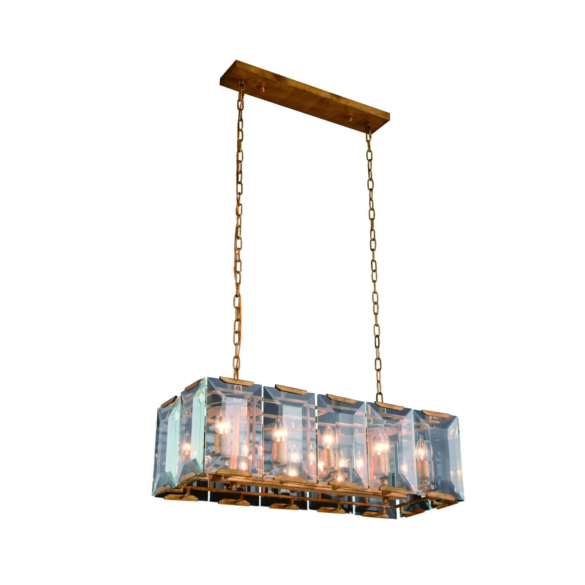 Urban Classic Monaco 13 Inch 10 Light Linear Suspension Light by Elegant Lighting