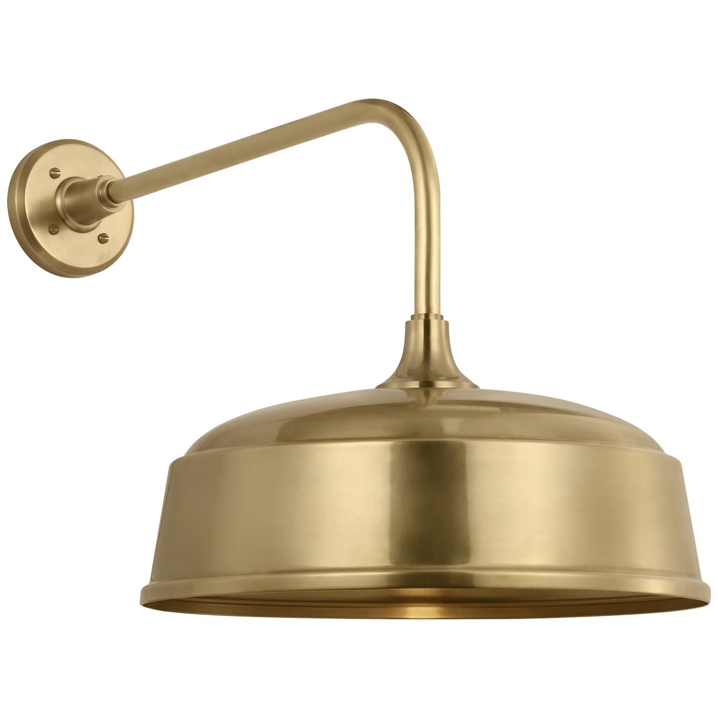 Shown in Hand-Rubbed Antique Brass finish and Gold shade