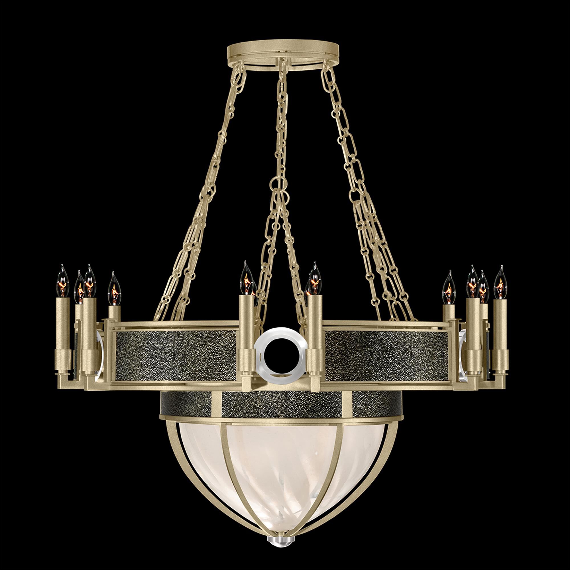 Shown in Soft Gold Leaf and Nickel  finish and Black Knight accent