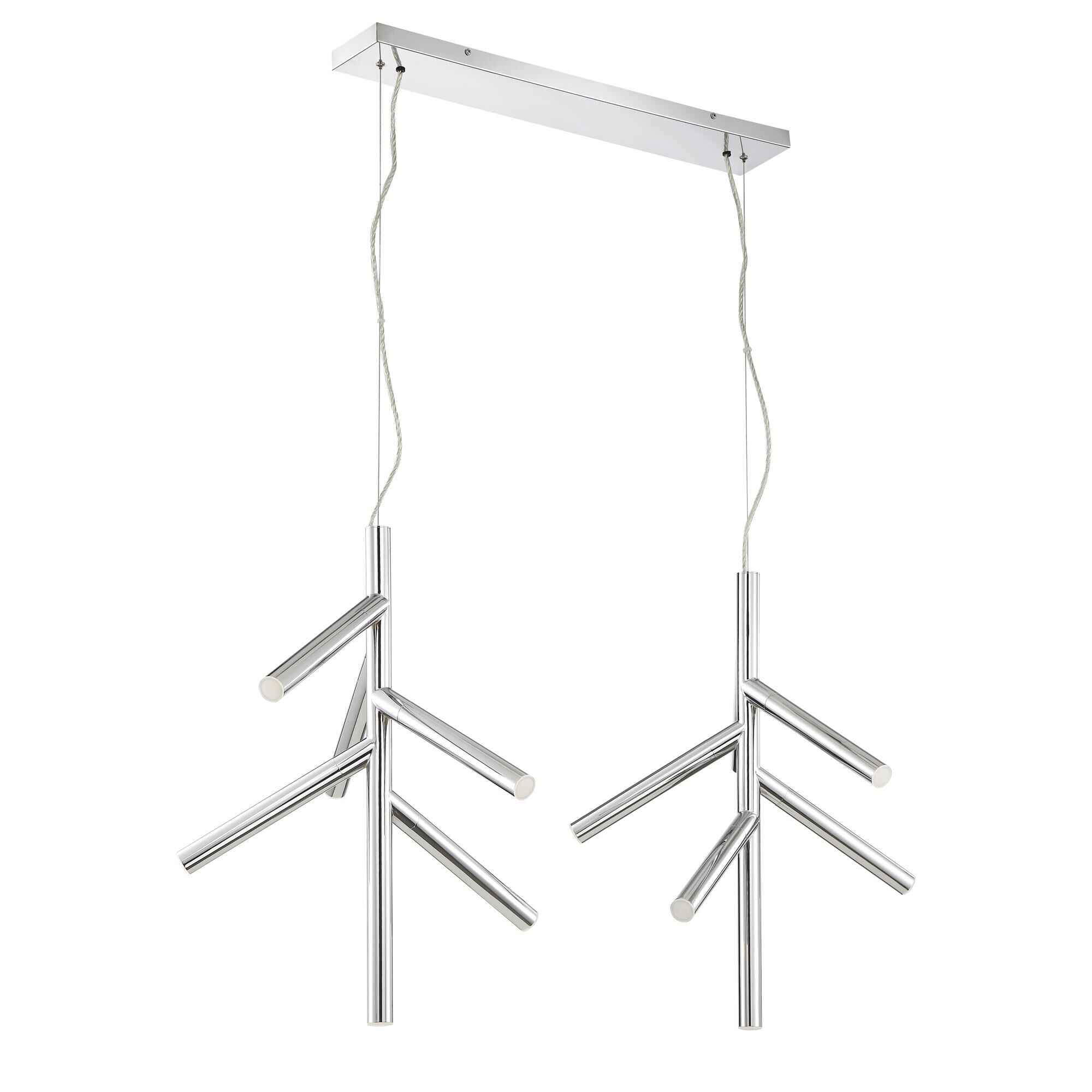 Shown in Chrome finish and Steel glass and Steel shade