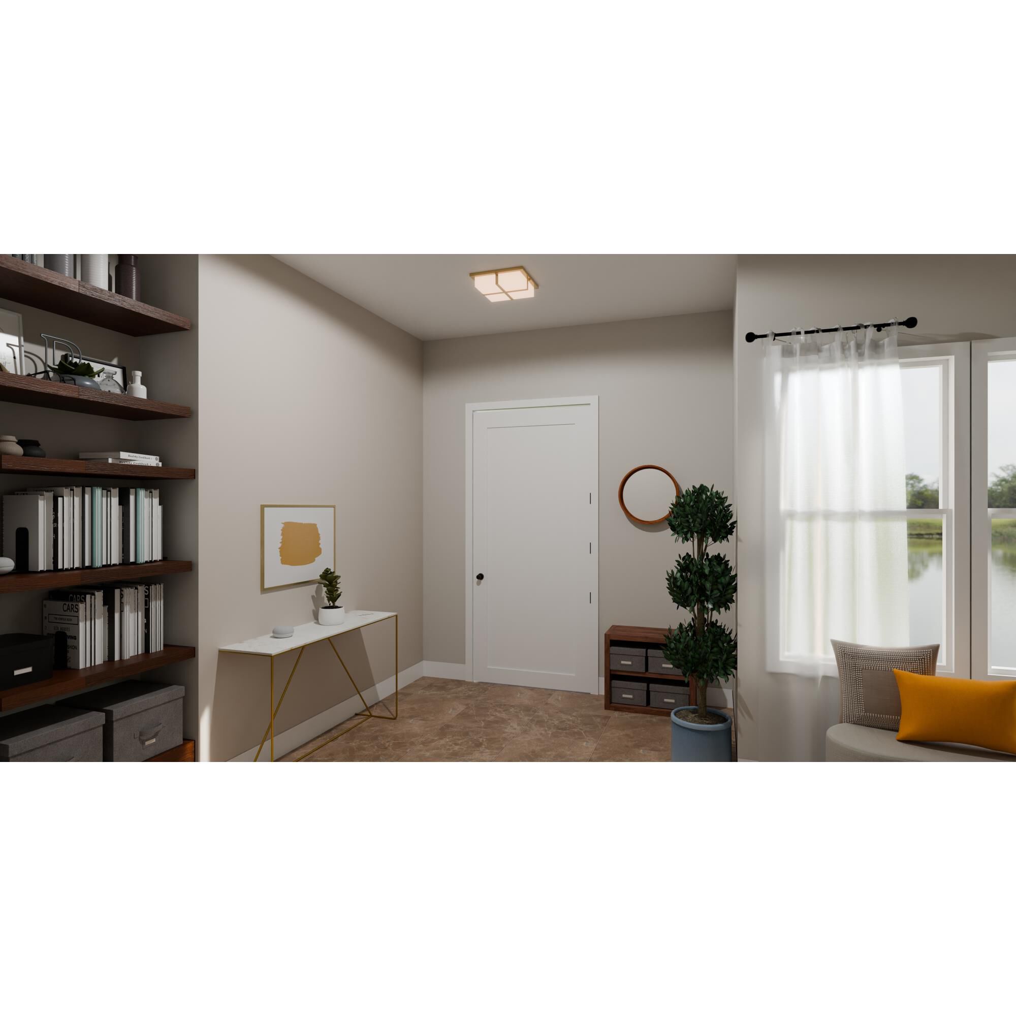 Armstrong 14 Inch Flush Mount by Quoizel