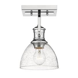 Hines 10 Inch Damp Rated Semi Flush Mount by Golden Lighting