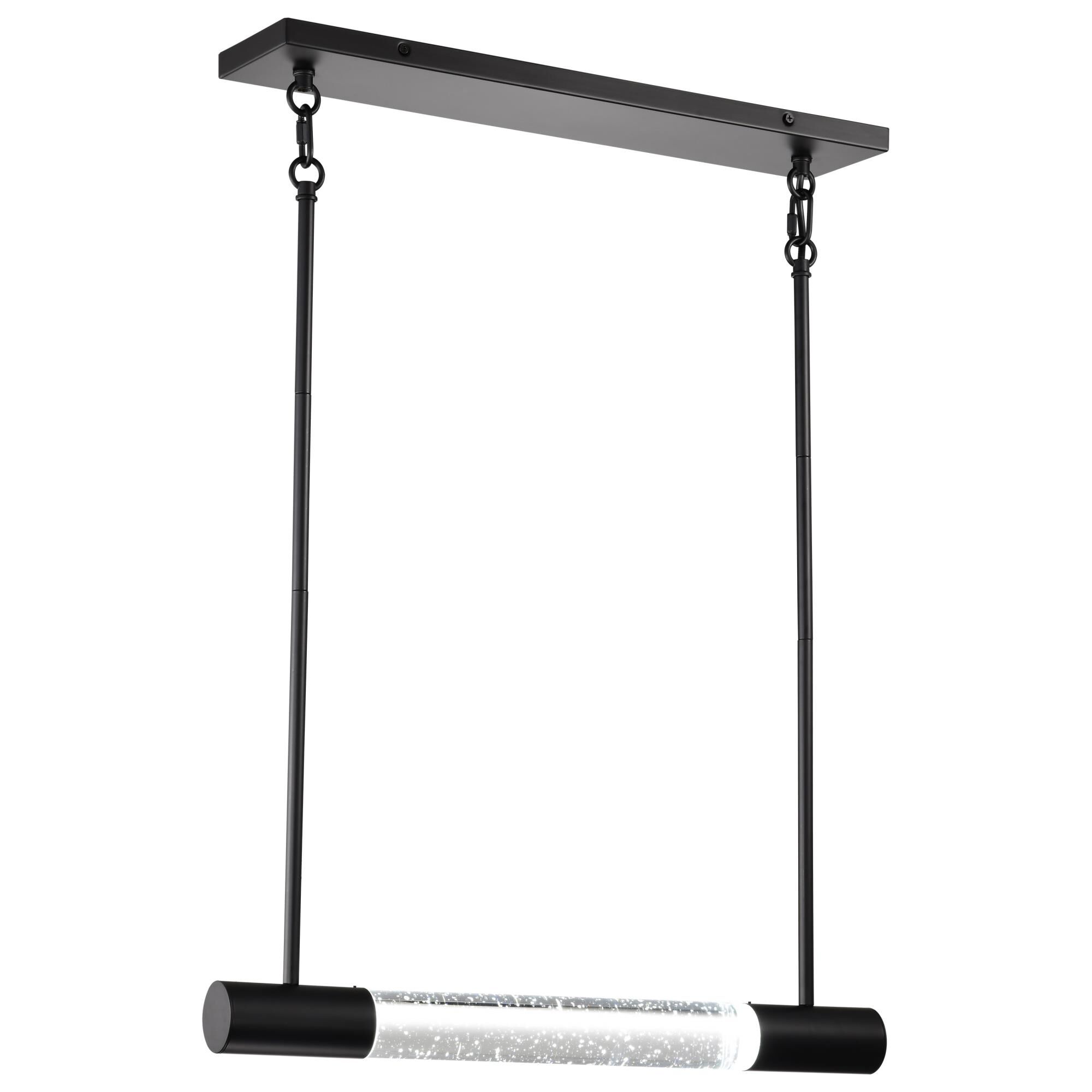 Shown in Matte Black finish and K9 Bubble Crystal glass