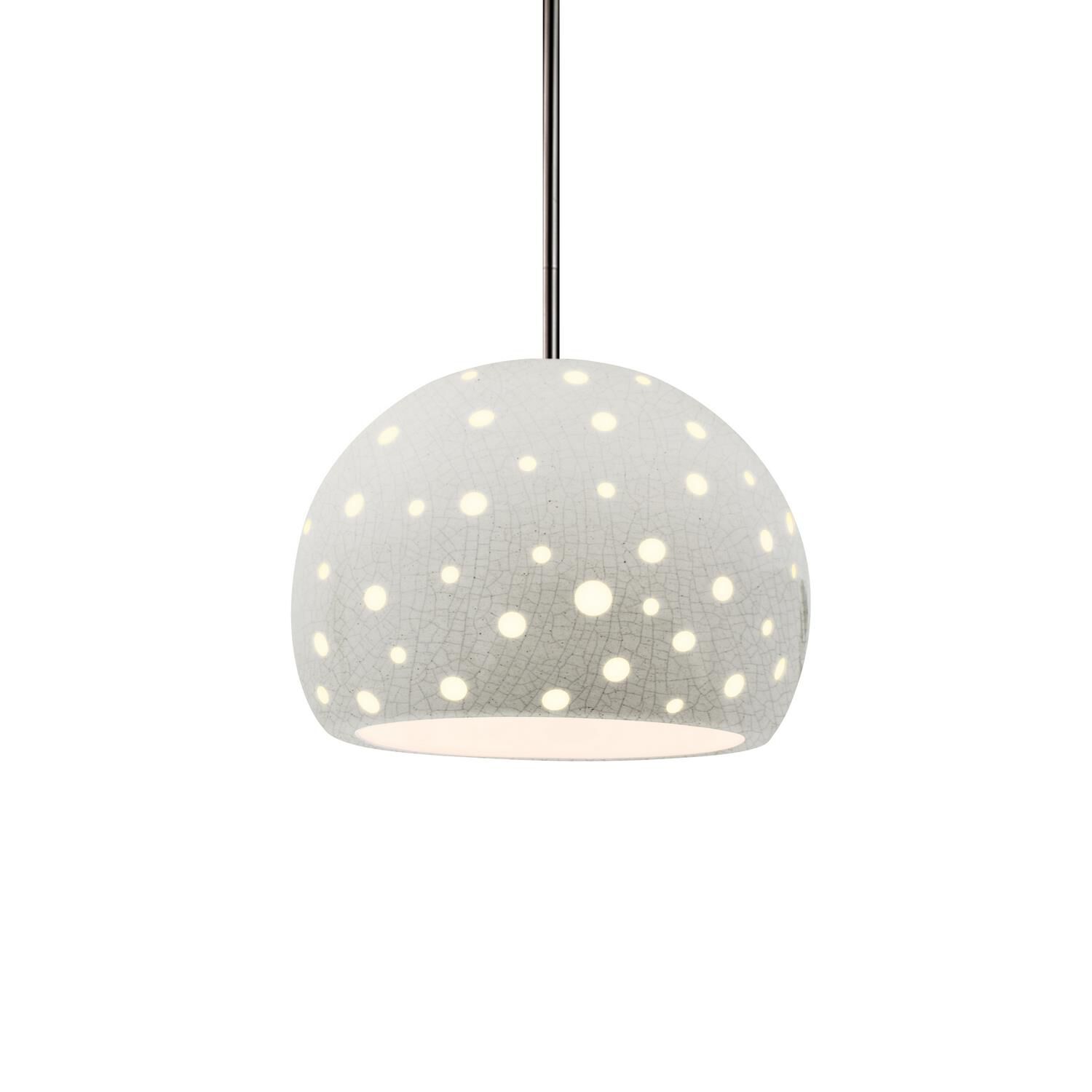 Perforated Globe 10 Inch Large Pendant by Justice Design Group