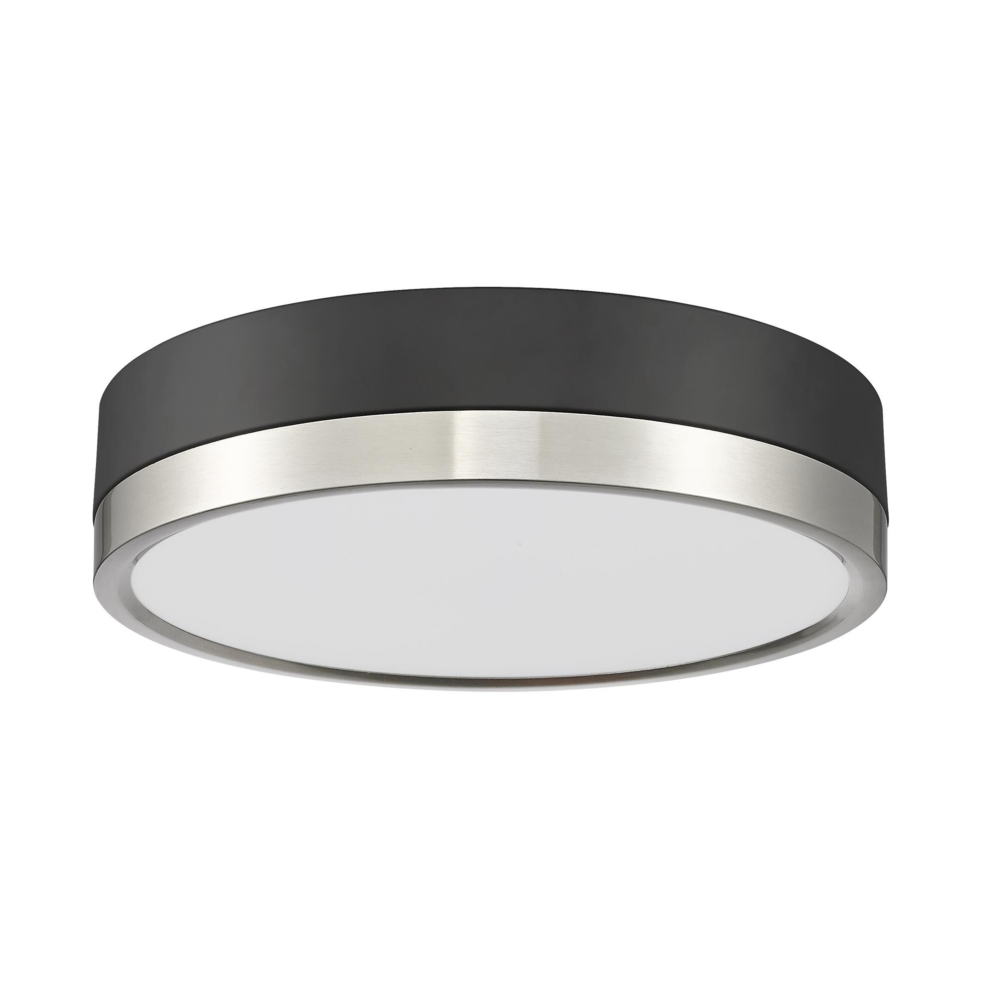 Shown in Matte Black and Brushed Nickel finish and Frosted glass