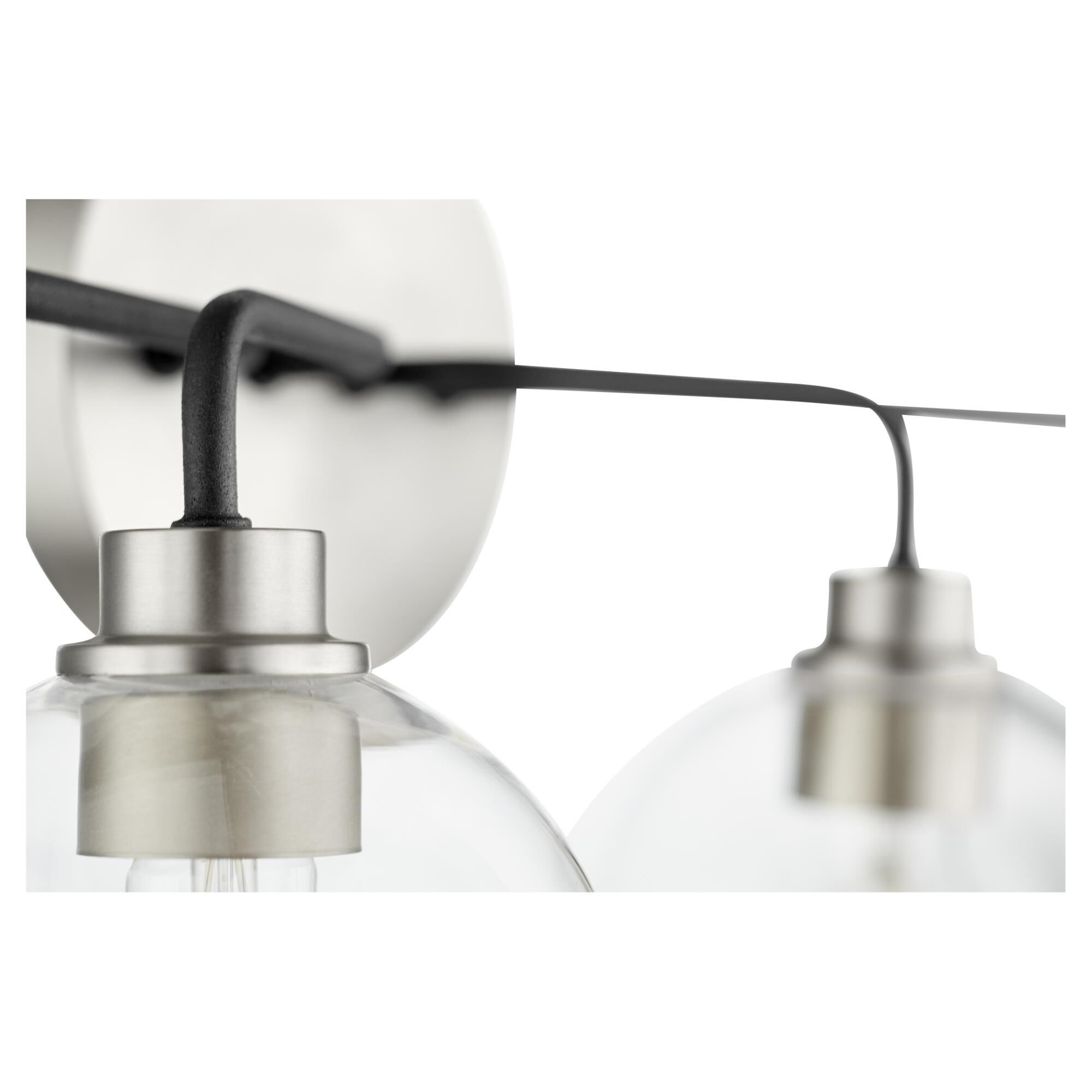 Shown in Textured Black with Satin Nickel finish