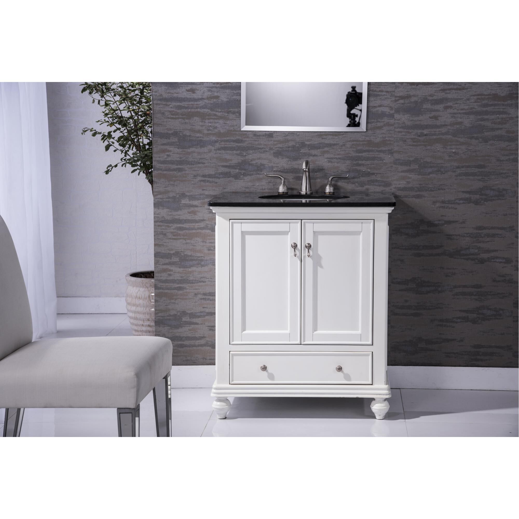 Shown in Antique White finish