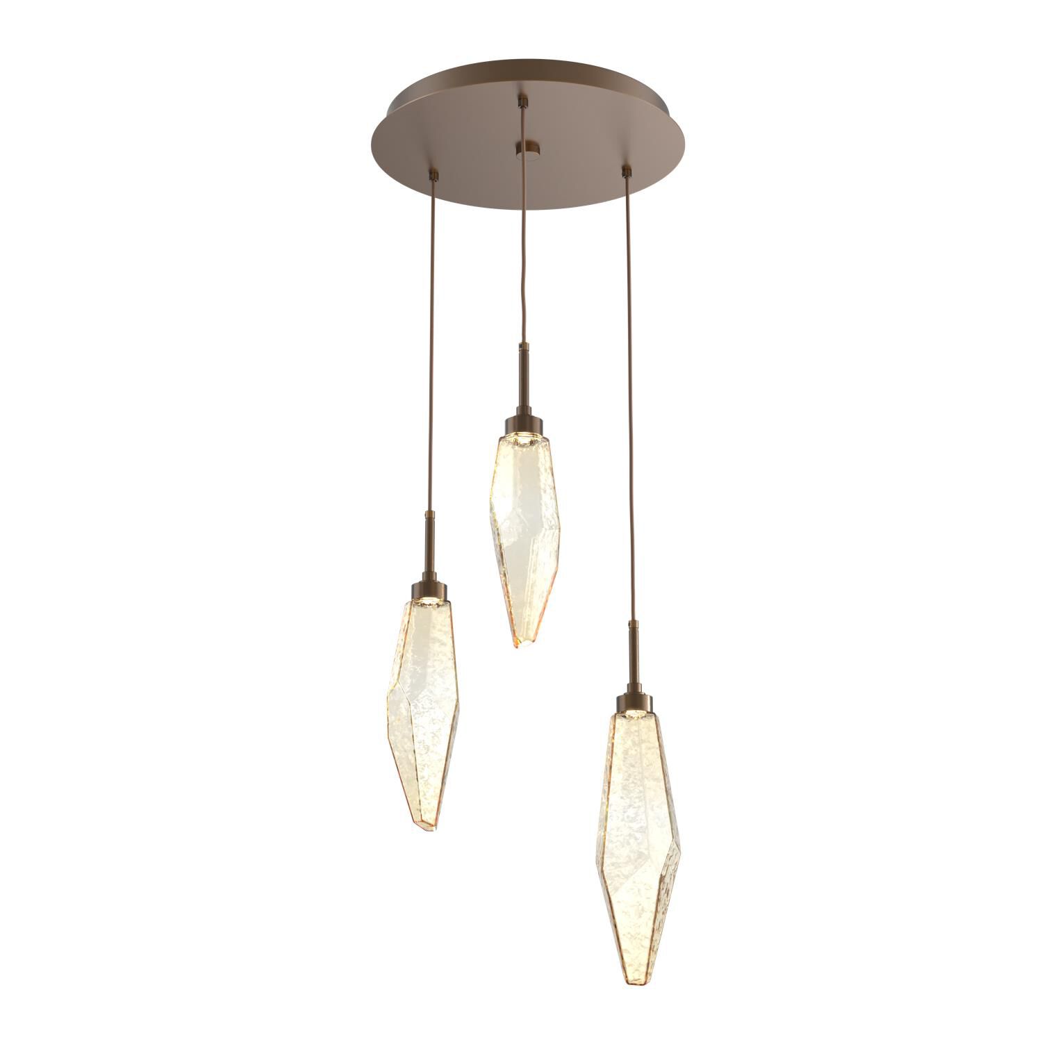 Rock Crystal Multi Light Pendant by Hammerton Studio