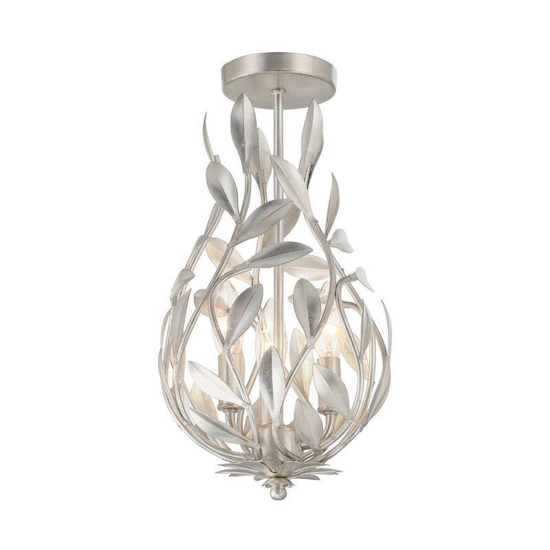 Broche 9 Inch 3 Light Semi Flush Mount by Crystorama
