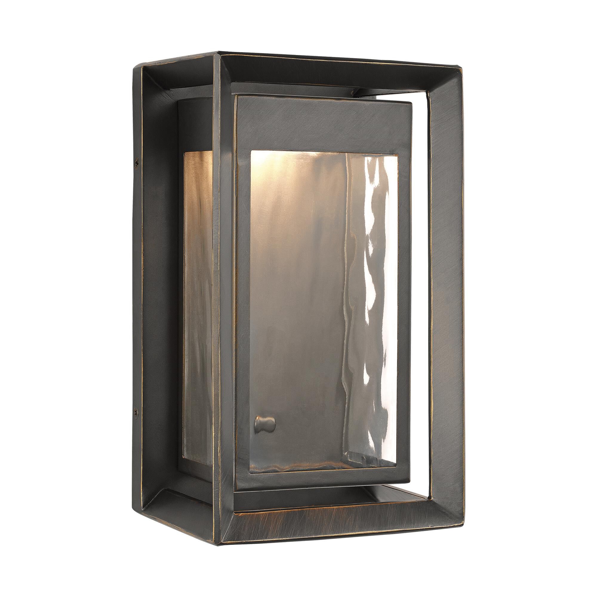 Shown in Antique Bronze finish and Antique Bronze glass and Hand Polished Crystal shade and Black accent
