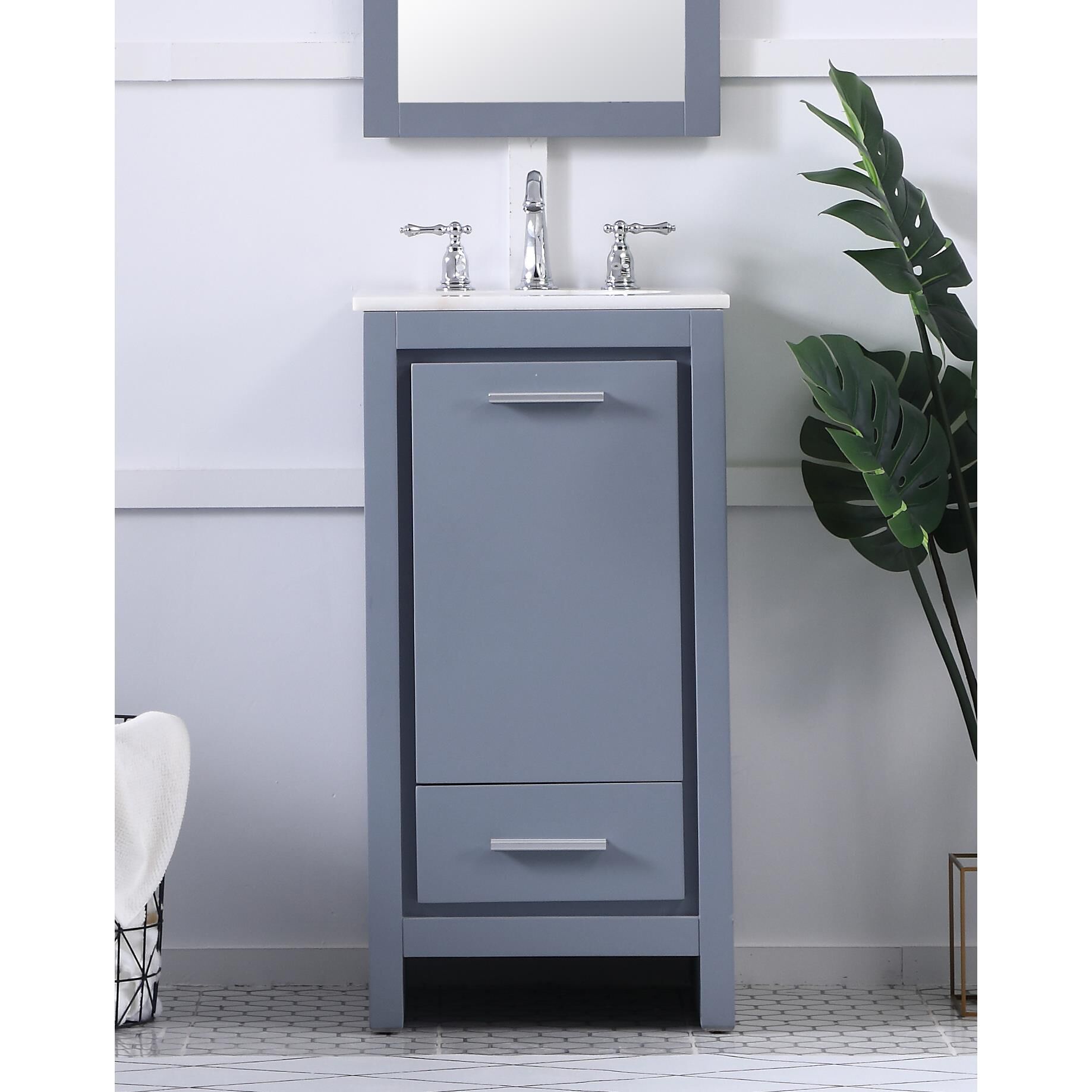 Shown in Grey finish