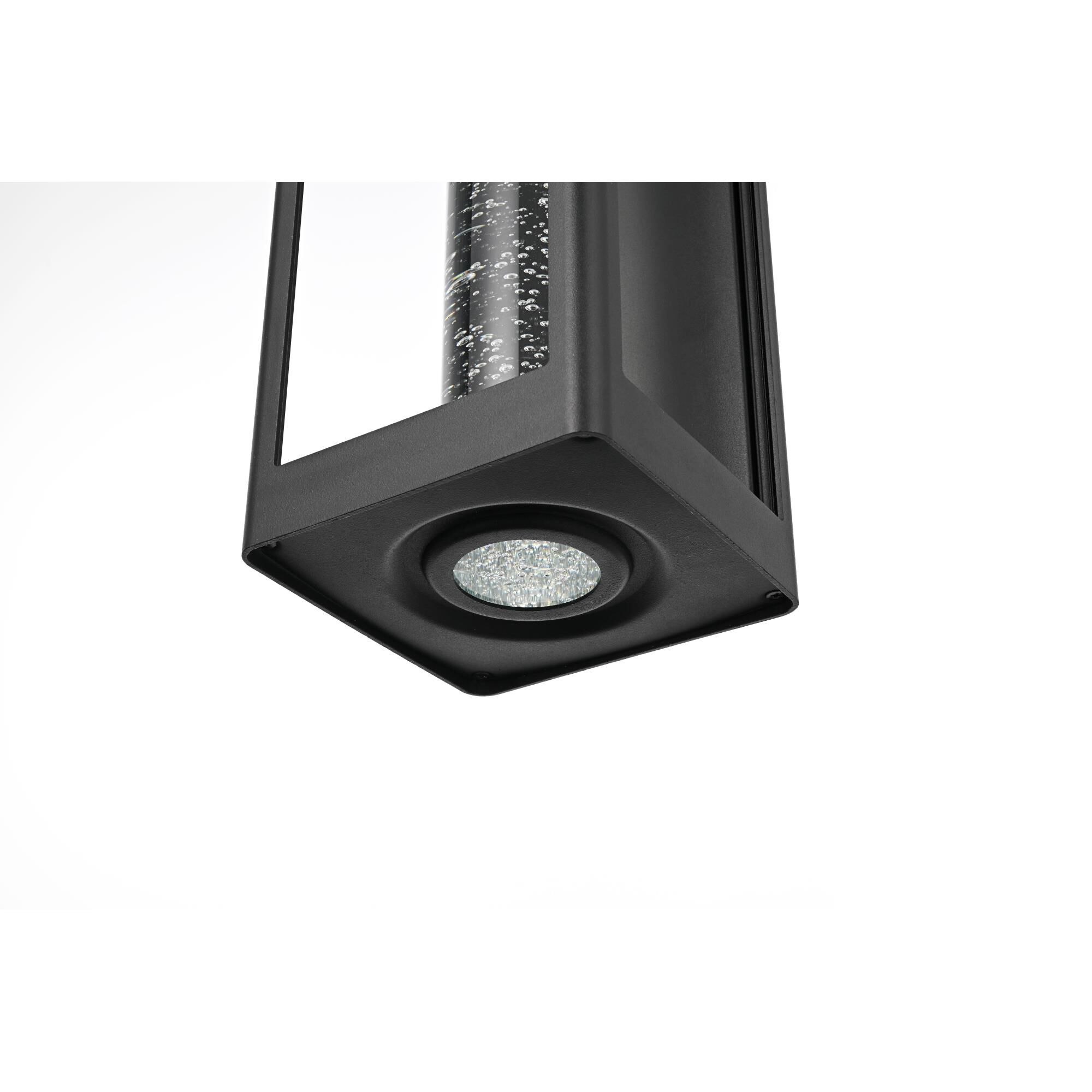 Shown in Black finish and Clear glass