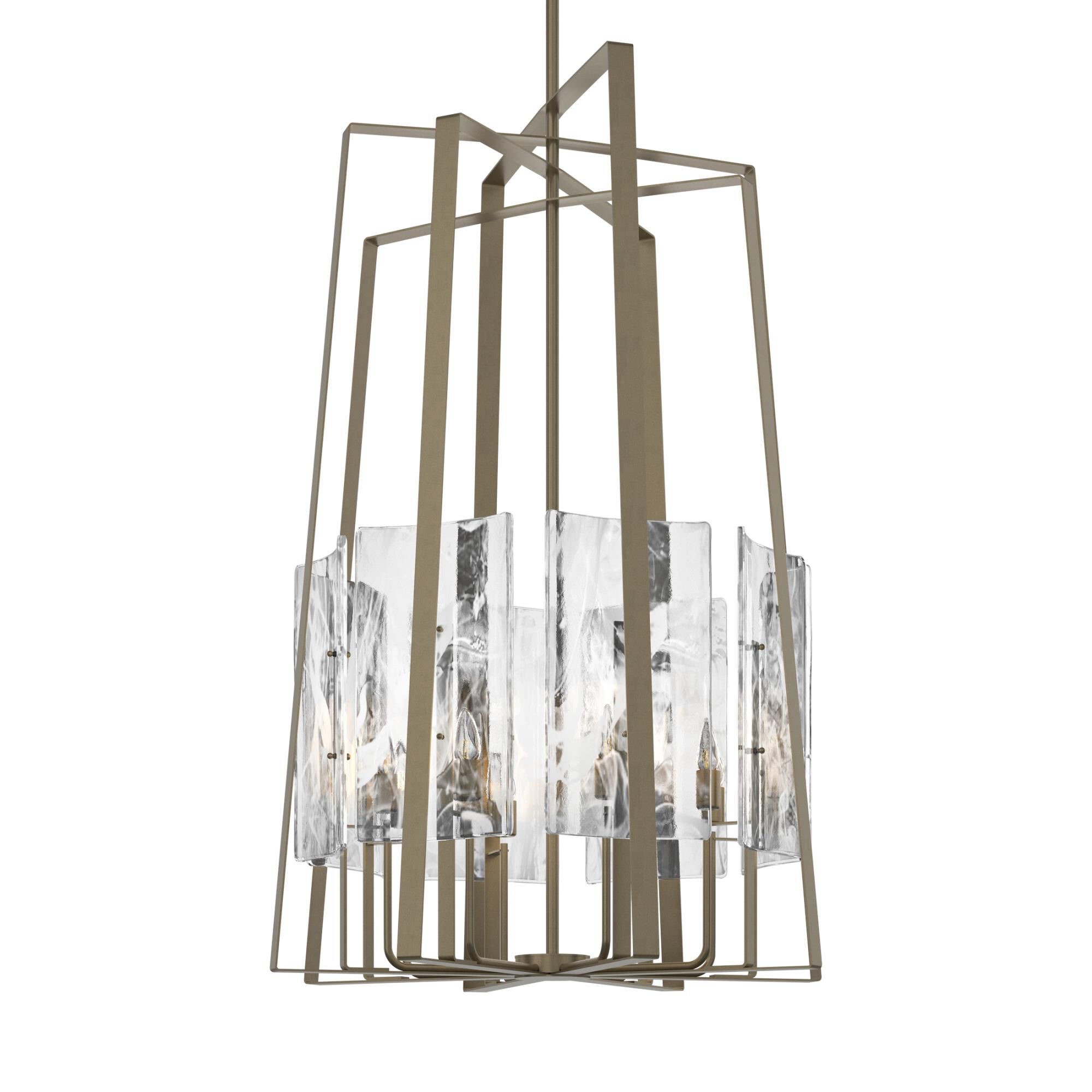 Shown in Soft Gold finish and White Clear glass and White Clear Glass shade
