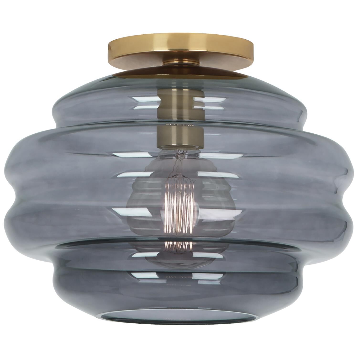 Shown in Modern Brass Finish W/ Smoke Gray Glass finish