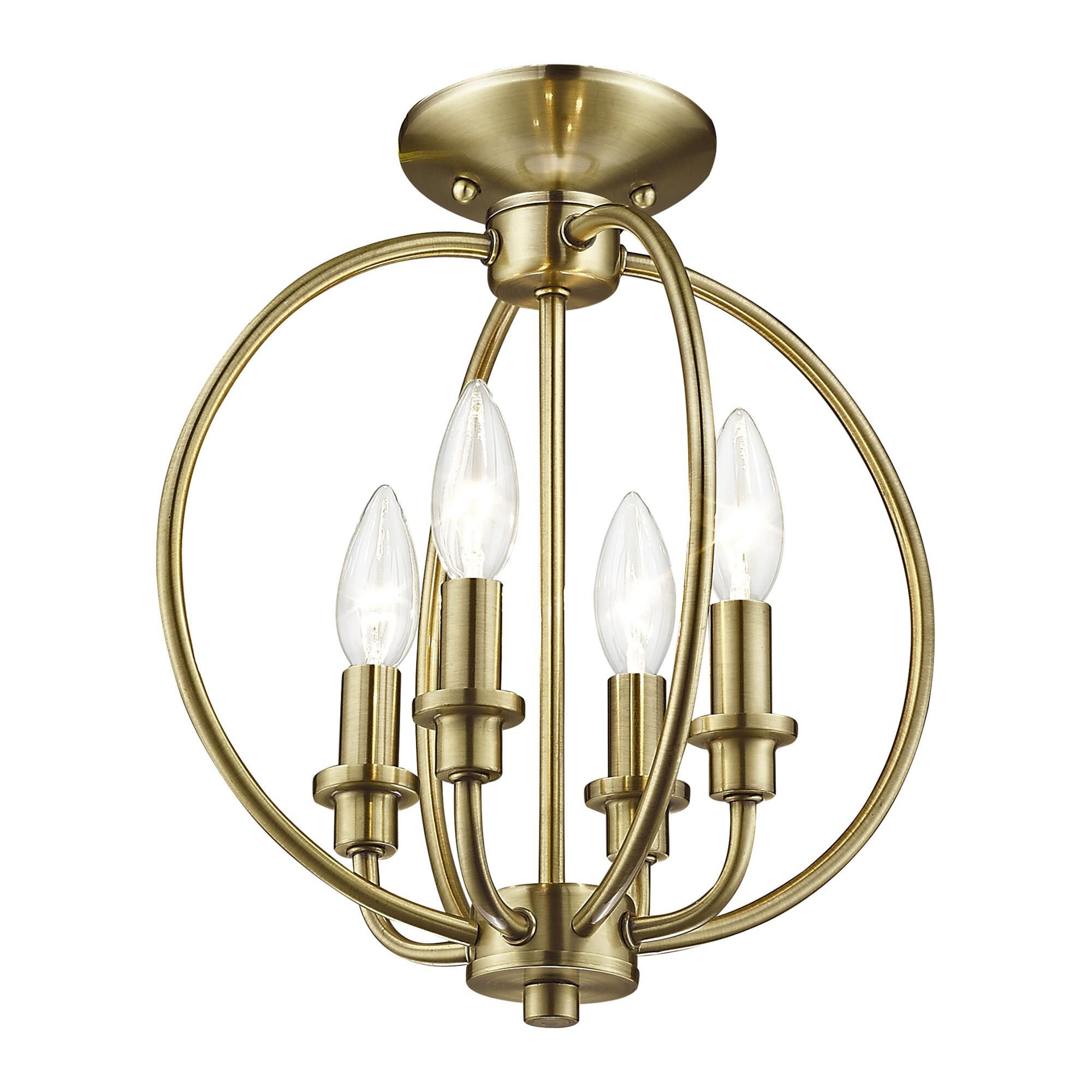 Milania 13 Inch 4 Light Mini Chandelier by Livex Lighting