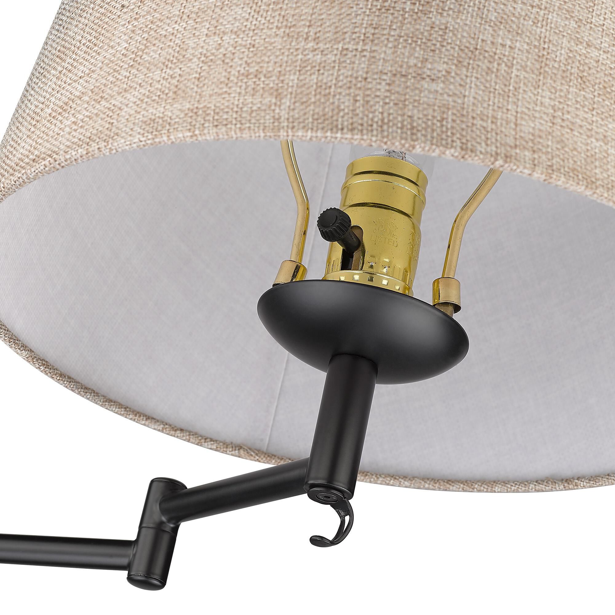 Shown in Matte Black finish and Natural Sisal glass