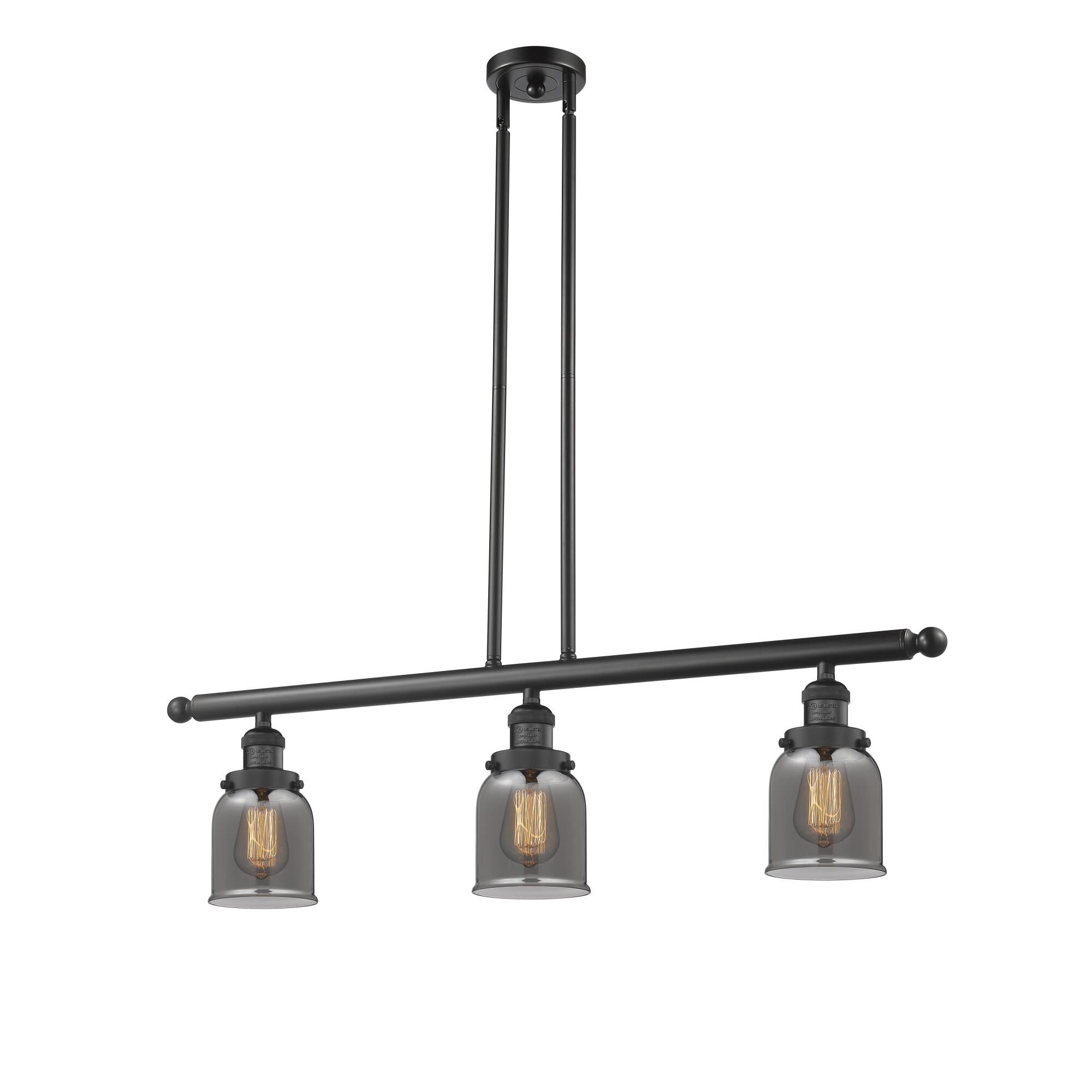 Bruno Marashlian Small Bell 36 Inch 3 Light Linear Suspension Light by Innovations Lighting