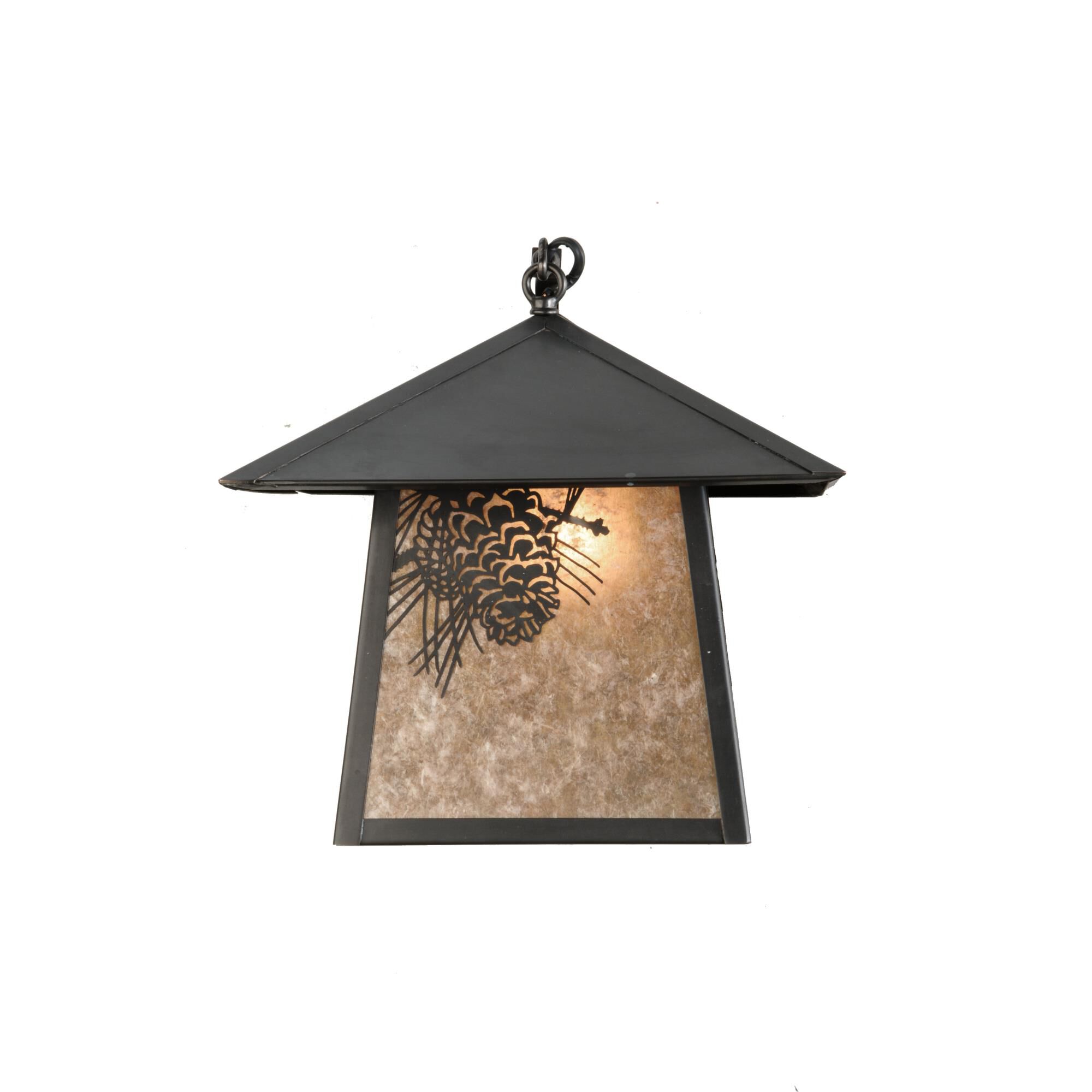 Shown in Craftsman Brown Finish finish and Silver Mica glass