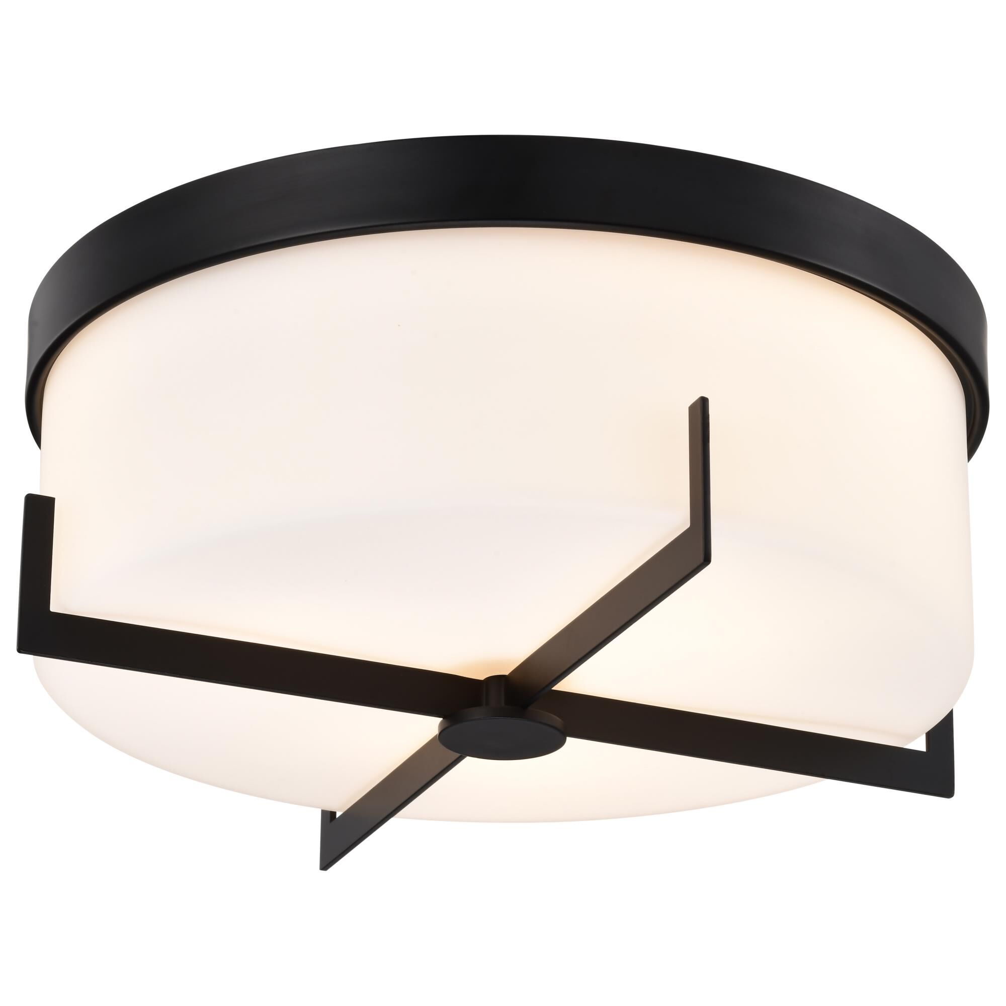 Shown in Matte Black finish and White glass