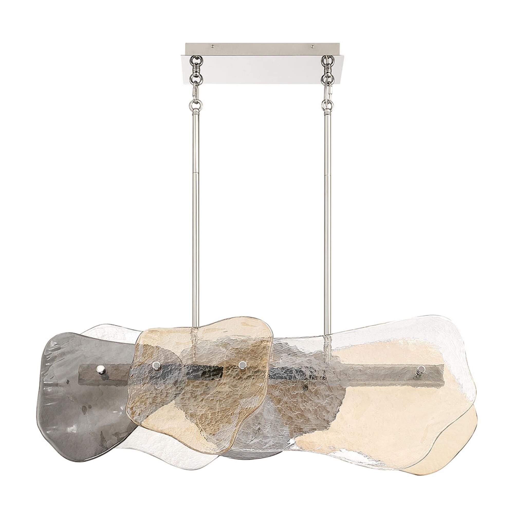 Shown in Polished Nickel finish and Mixed glass