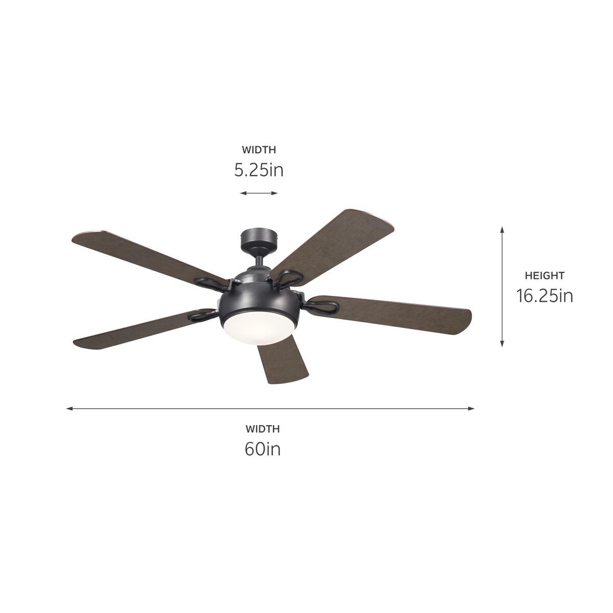 Humble 60 Inch Ceiling Fan with Light Kit by Kichler Lighting