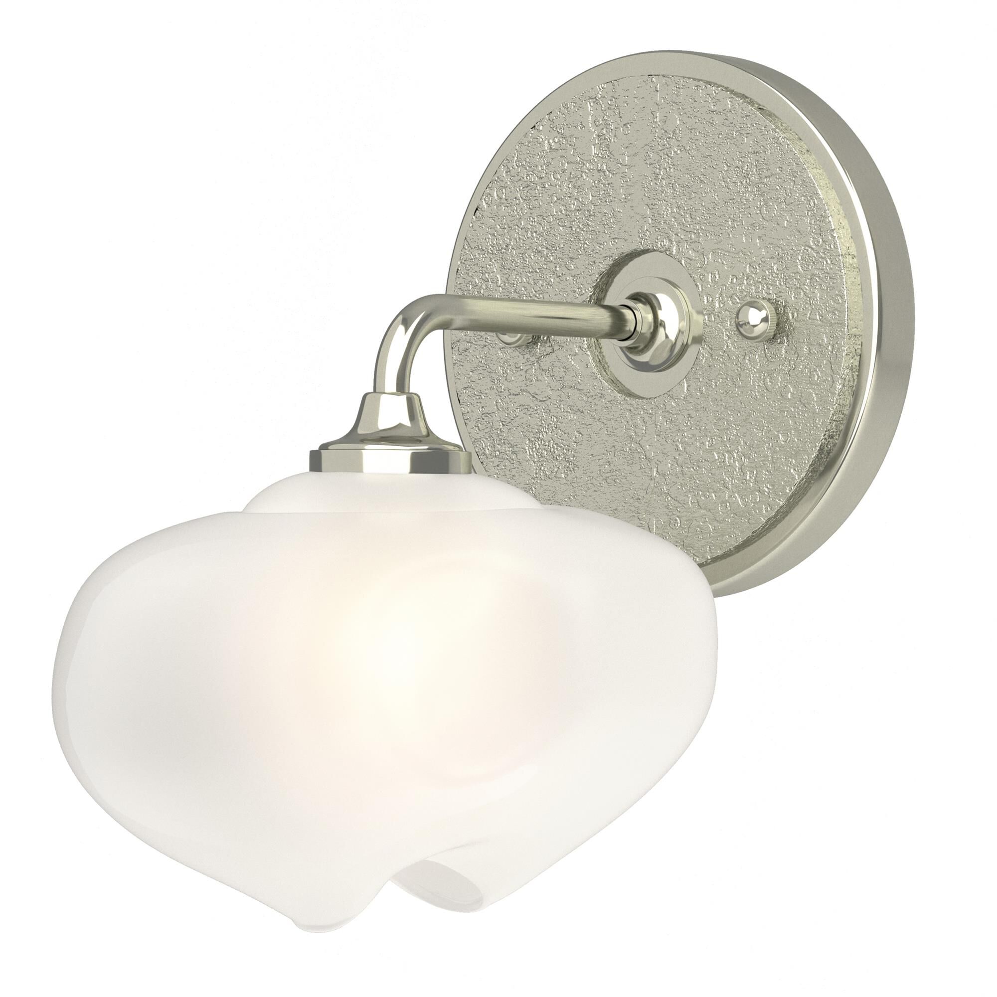 Shown in Sterling finish and Frosted glass and Sterling (85) accent