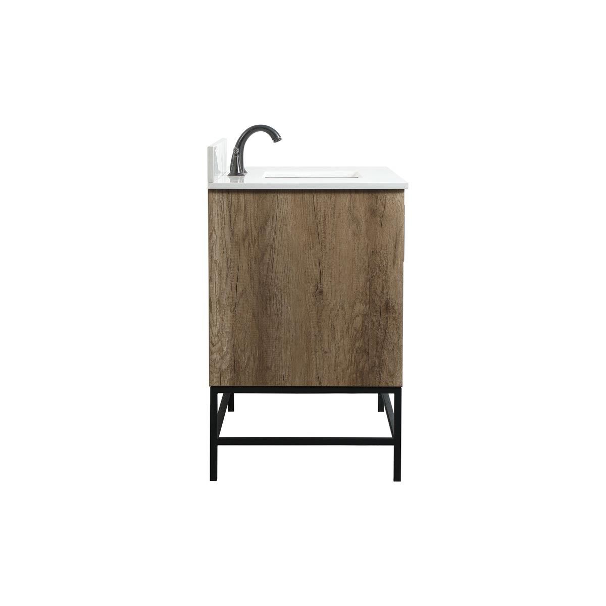 Shown in Natural Oak finish and With Backsplash accent