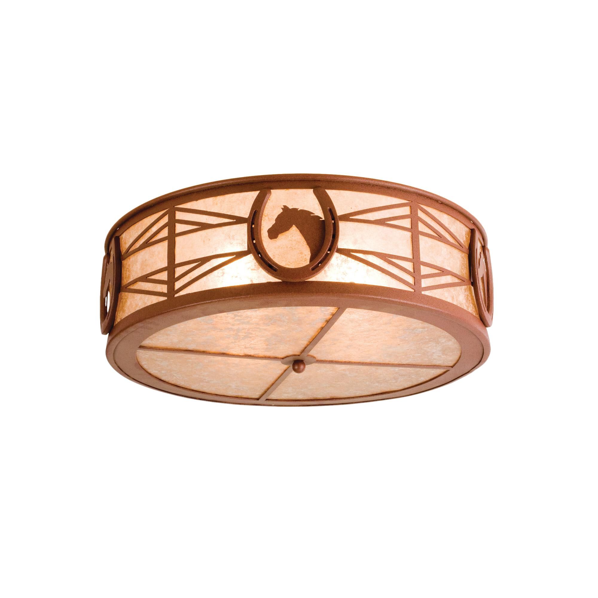 Shown in Rust Finish finish and Silver Mica glass